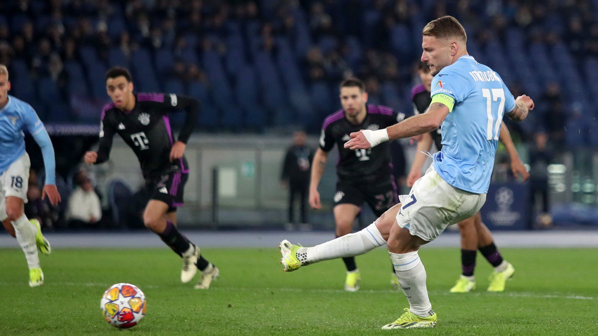 Ciro Immobile penalty Lazio Bayern Munich 2023-24