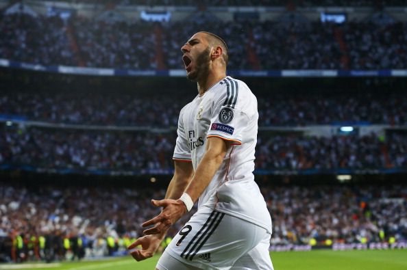KARIM BENZEMA REAL MADRID BAYERN MUNICH CHAMPIONS LEAGUE 04232014