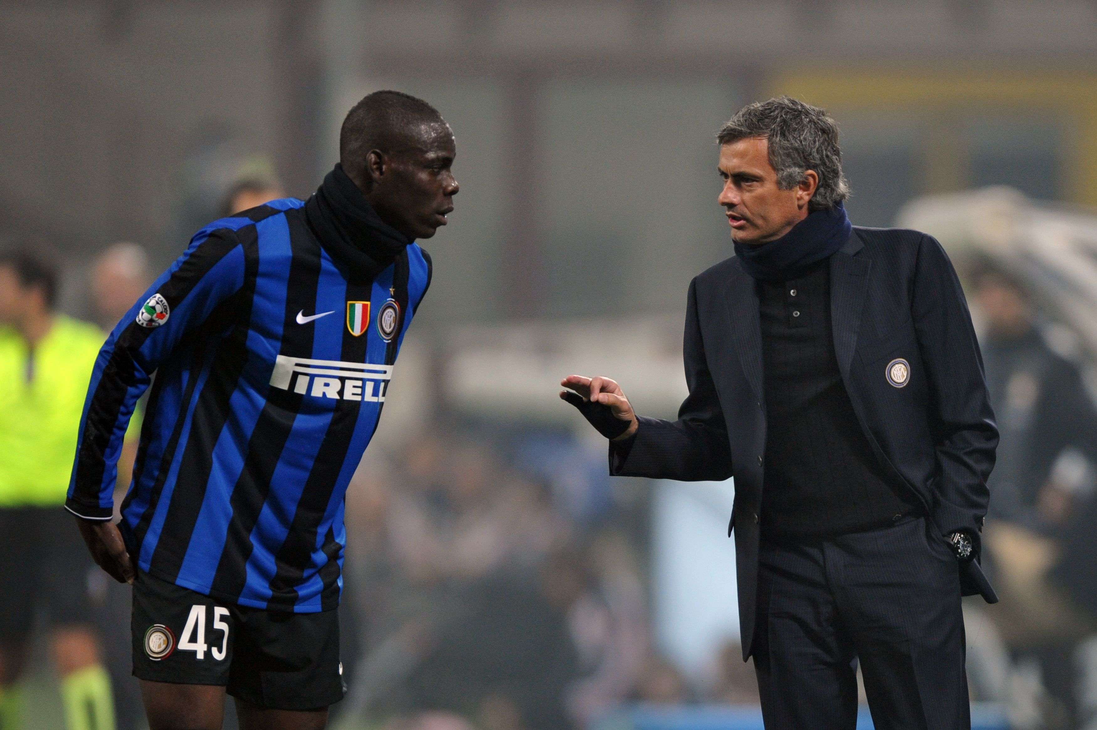 Mario Balotelli and Jose Mourinho