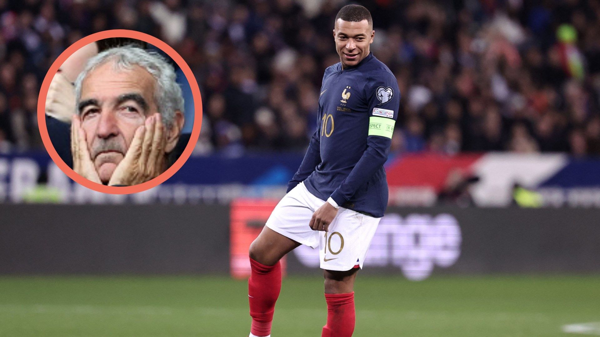 Kylian Mbappe Raymond Domenech GFX