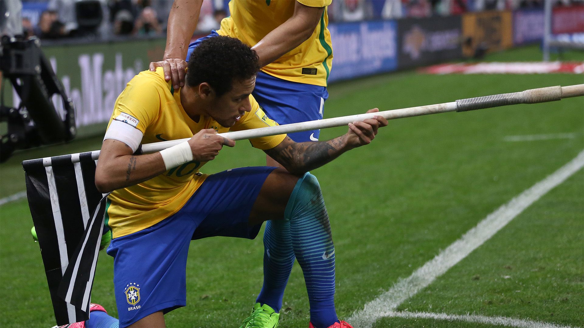 Neymar brincadeira Brasil Paraguai Eliminatorias 2018 28032017