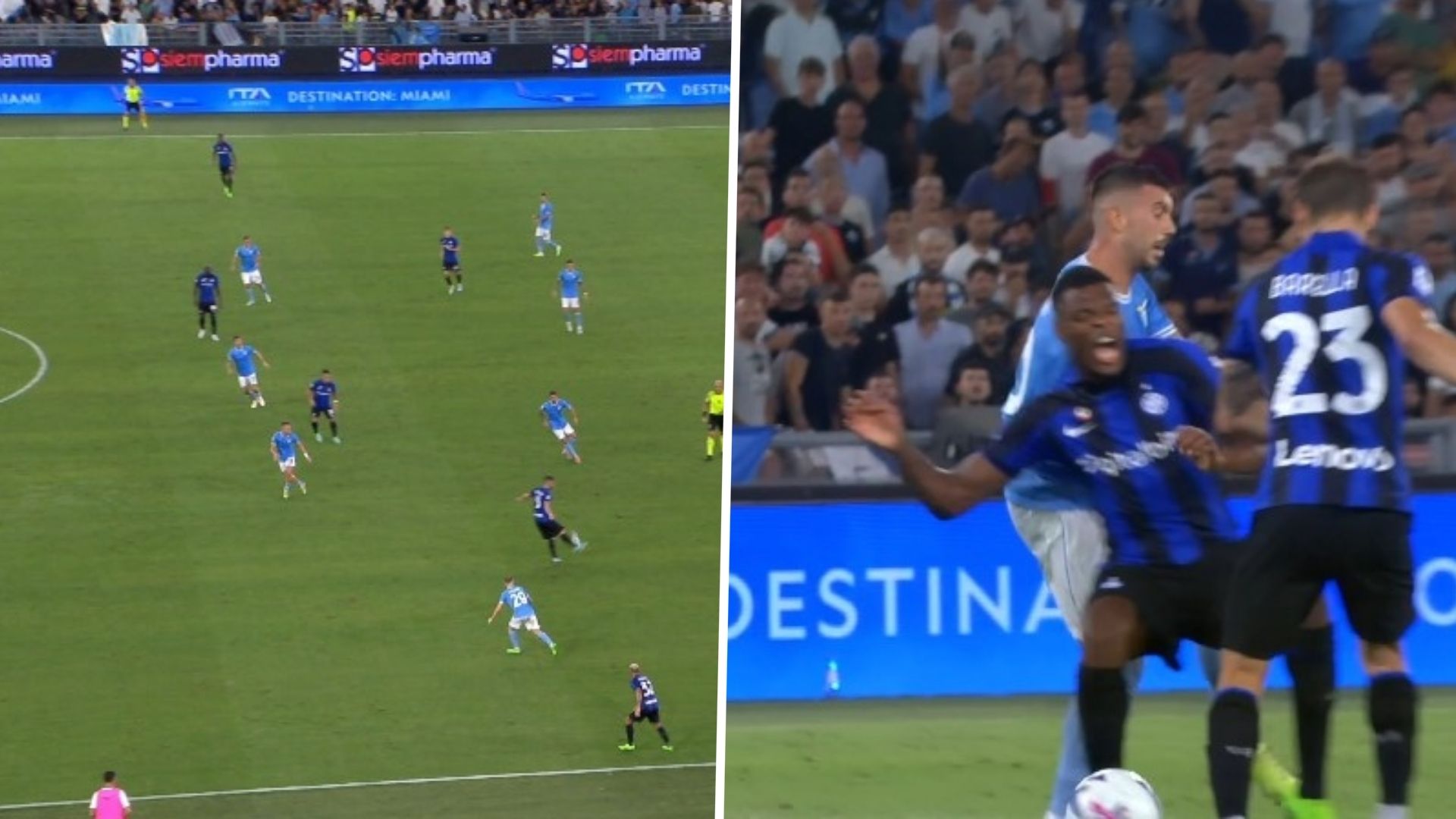 Rigore Lazio inter Dumfries