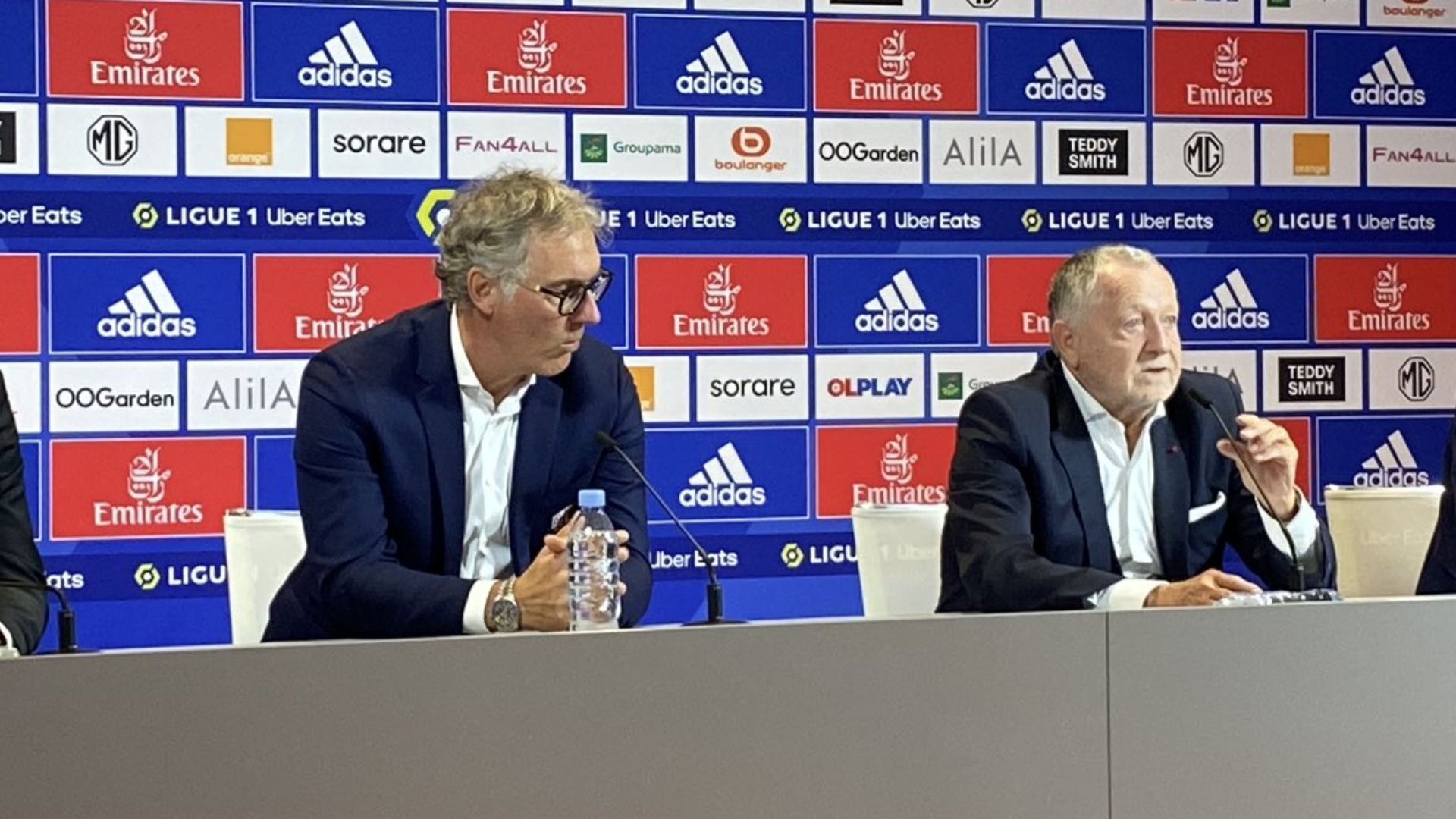 Laurent Blanc Jean-Michel Aulas OL