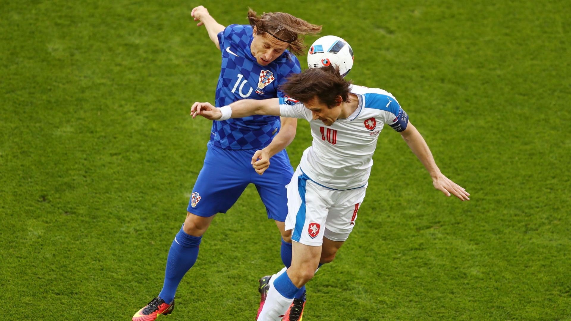 croatia czech - luka modric tomas rosicky - euro 2016 - 17062016