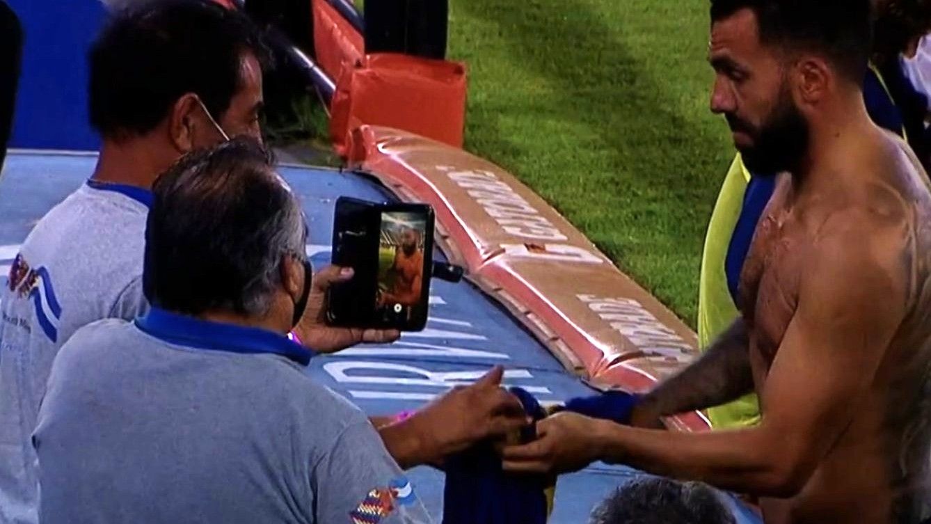 captura Carlos Tevez Malvinas Boca Juniors Defensa y Justicia Copa de la Liga Profesional 03042021