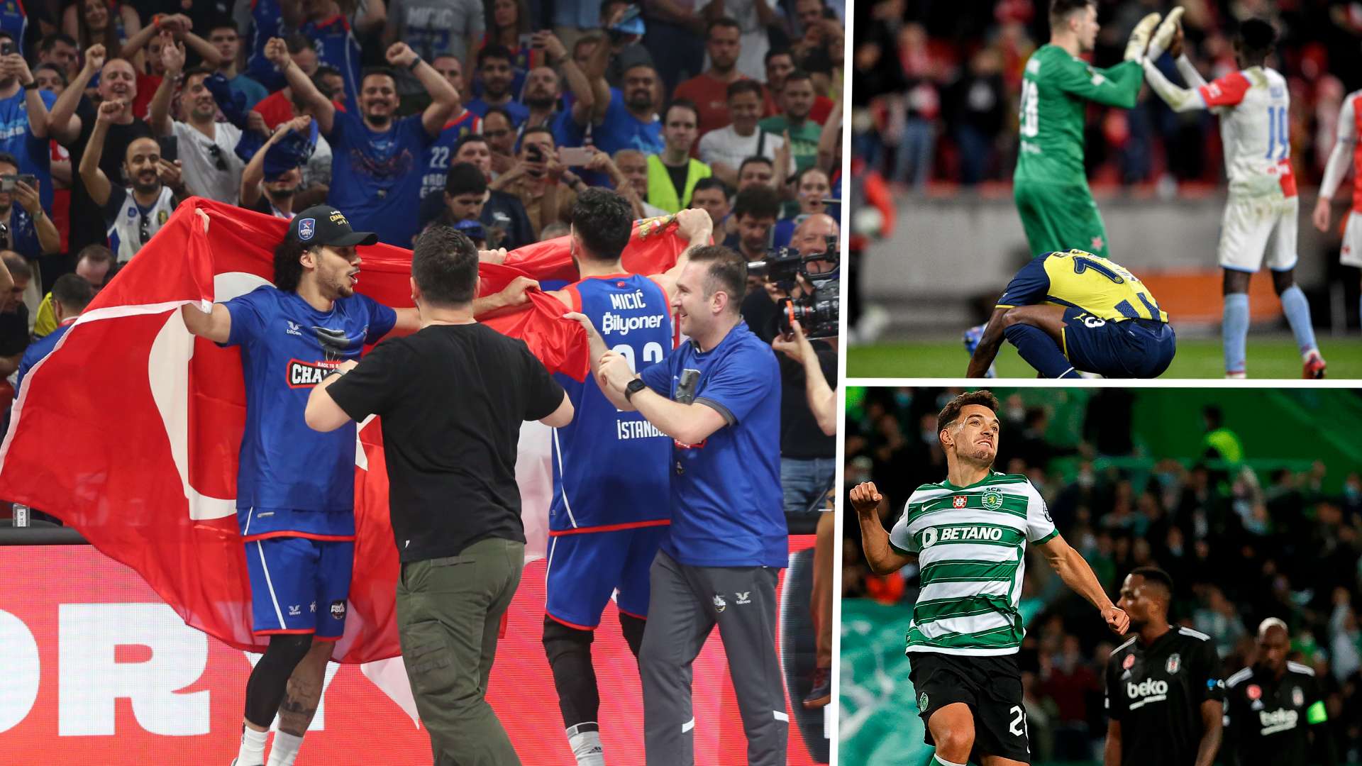 Andolu Efes & Slavia Prag vs Fenerbahce & Sporting CP & Besiktas