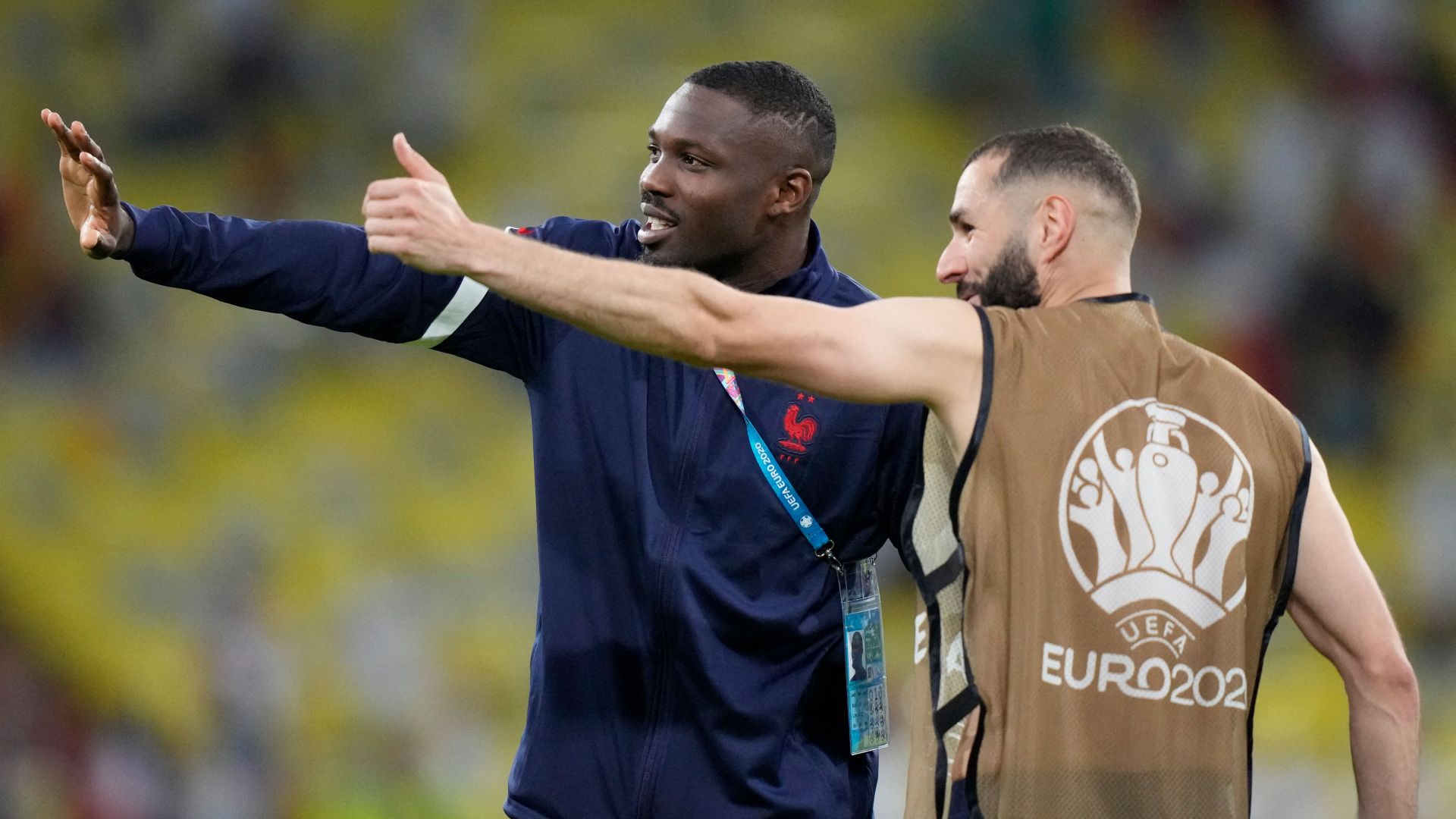 Marcus Thuram Karim Benzema France Euro 2021
