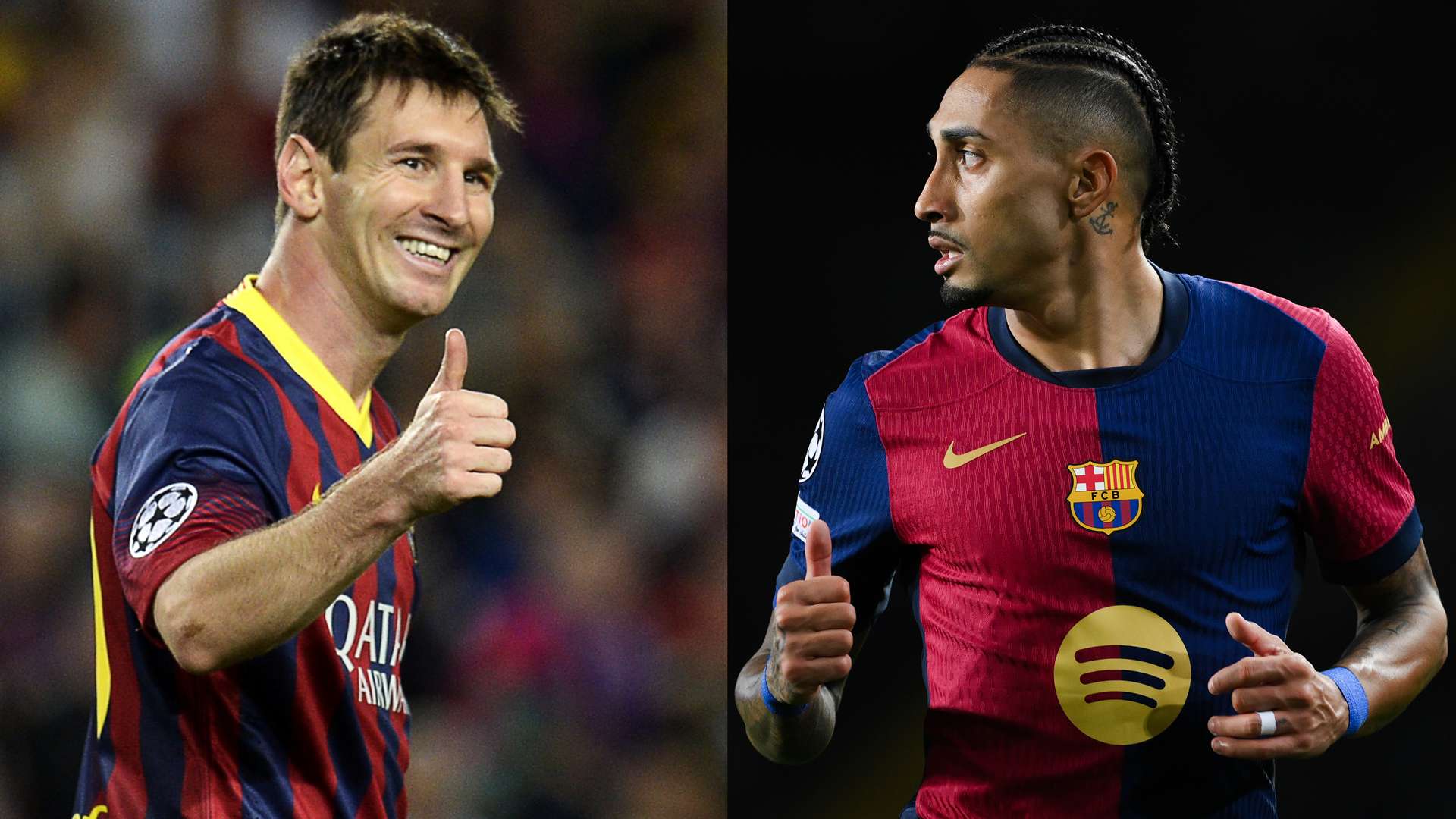 Raphinha Lionel Messi Barcelona