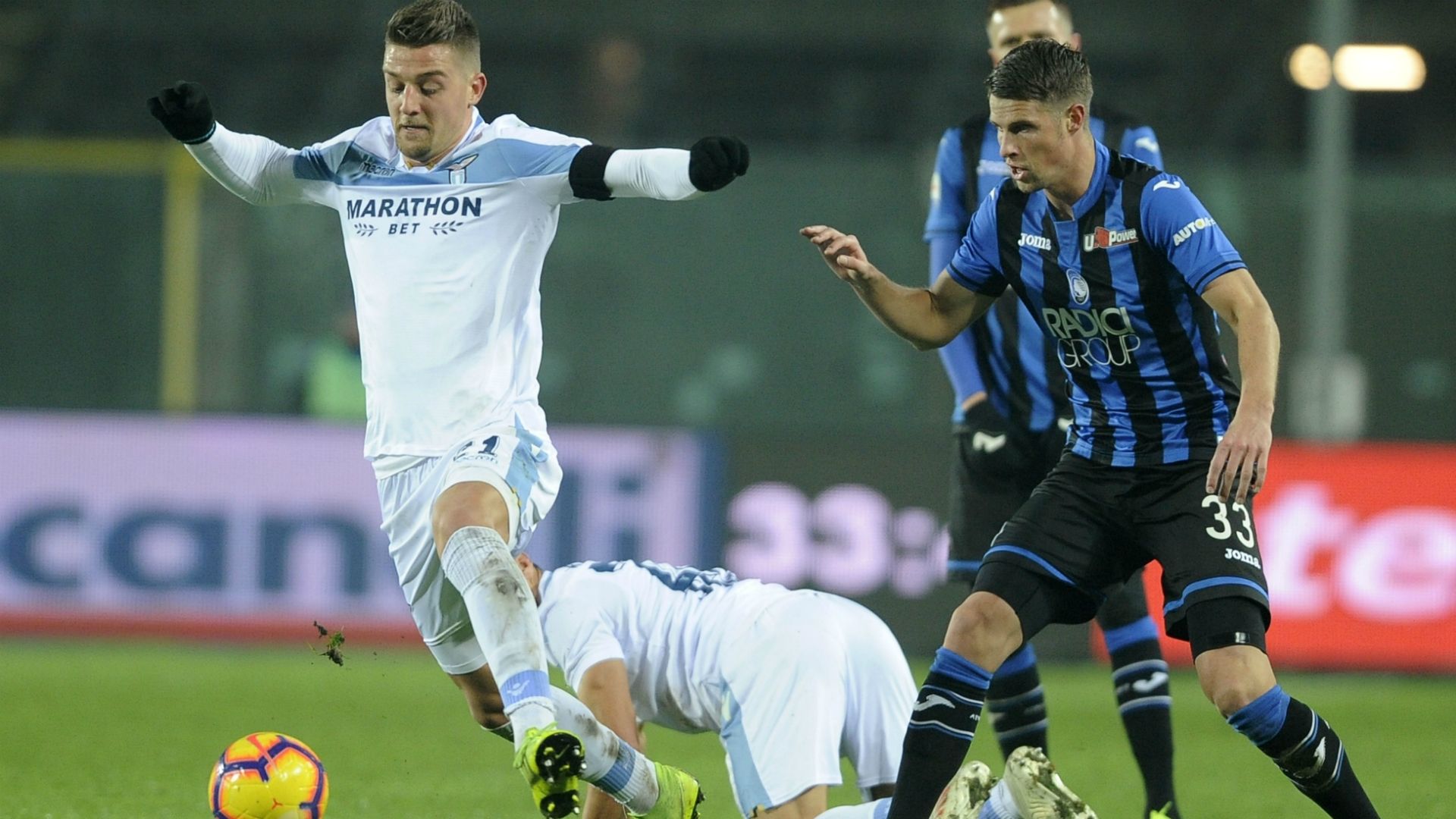 Sergej Milinkovic Savic Hans Hateboer Atalanta Lazio Serie A