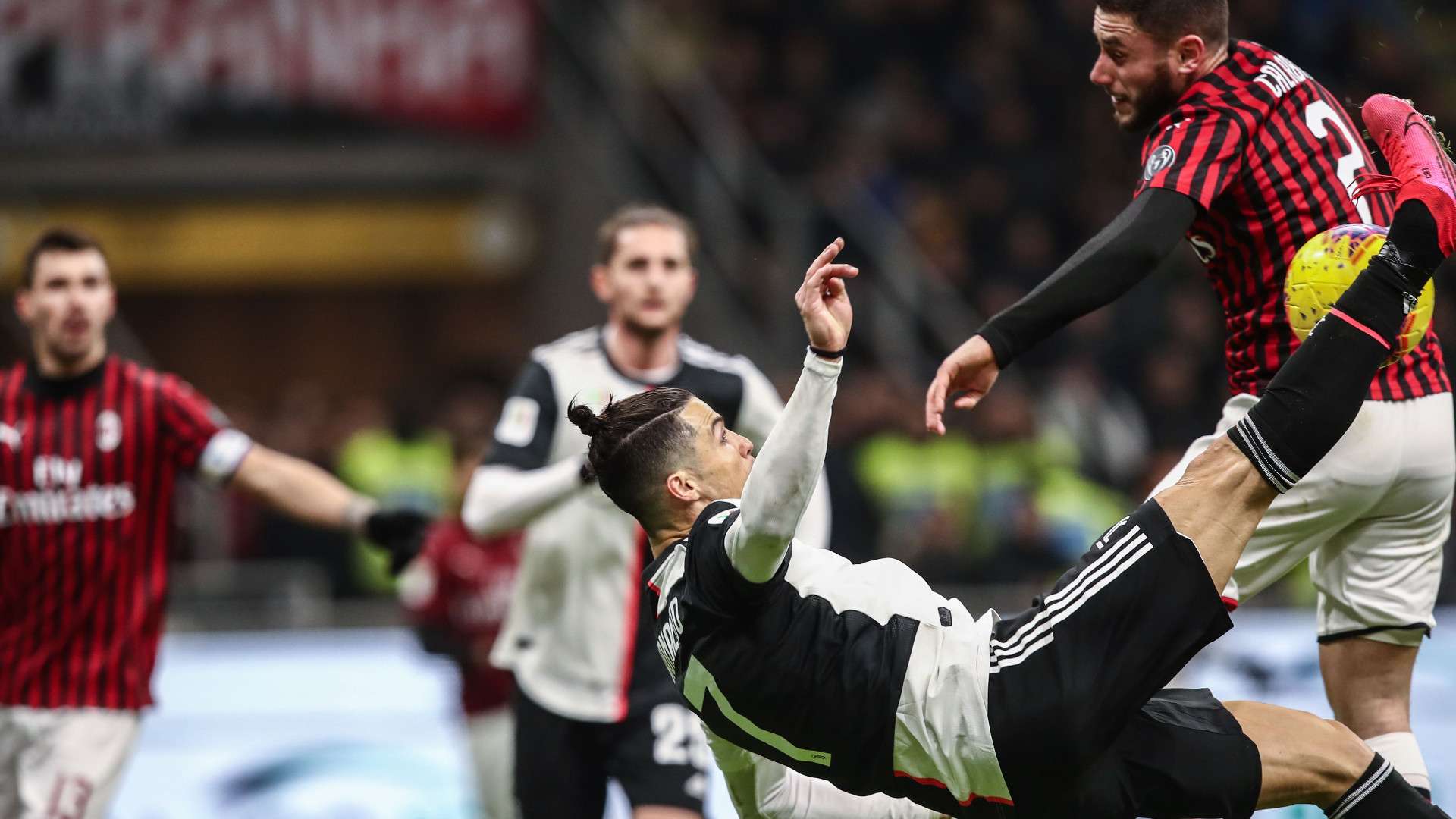 Cristiano Ronaldo Calabria Milan Juventus Coppa Italia