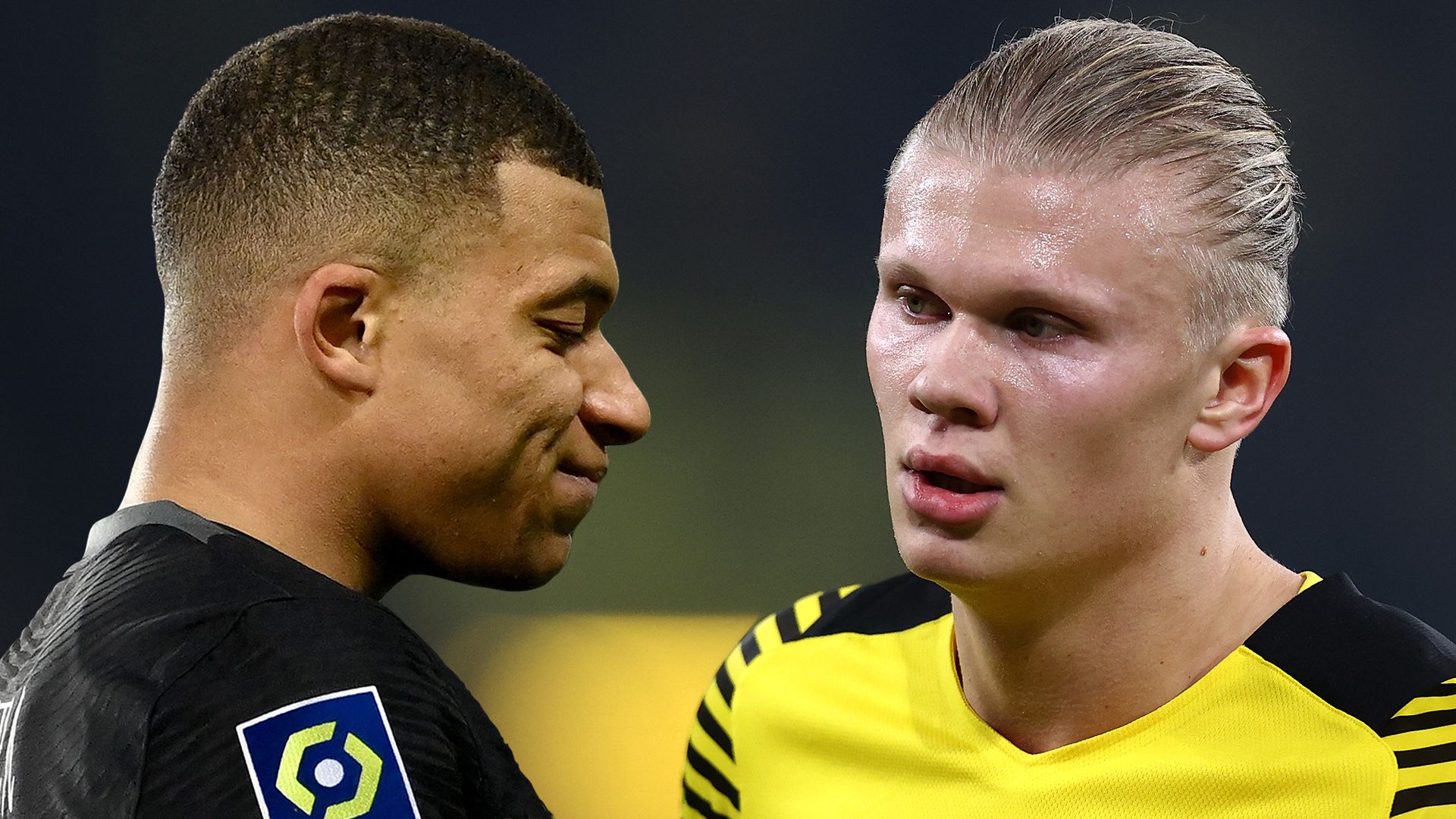 Kylian Mbappe Erling Haaland PSG Dortmund 2021-22