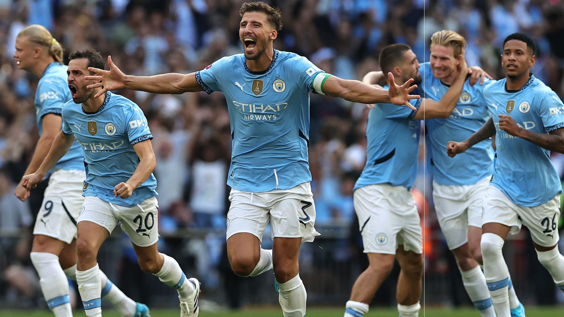 Manchester City 2024-25 celebrate