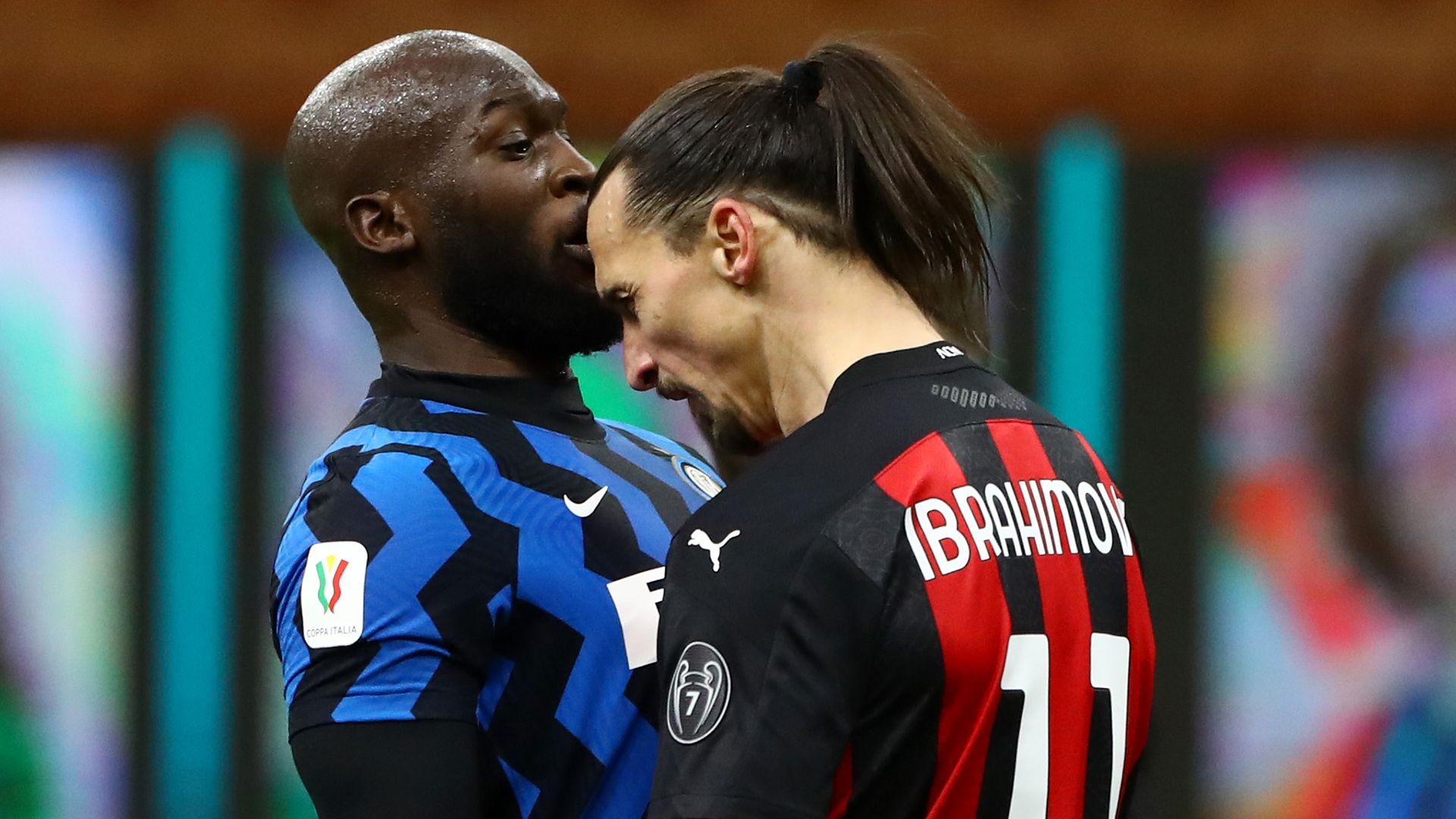 Zlatan Ibrahimovic Romelu Lukaku Inter AC Milan 2021