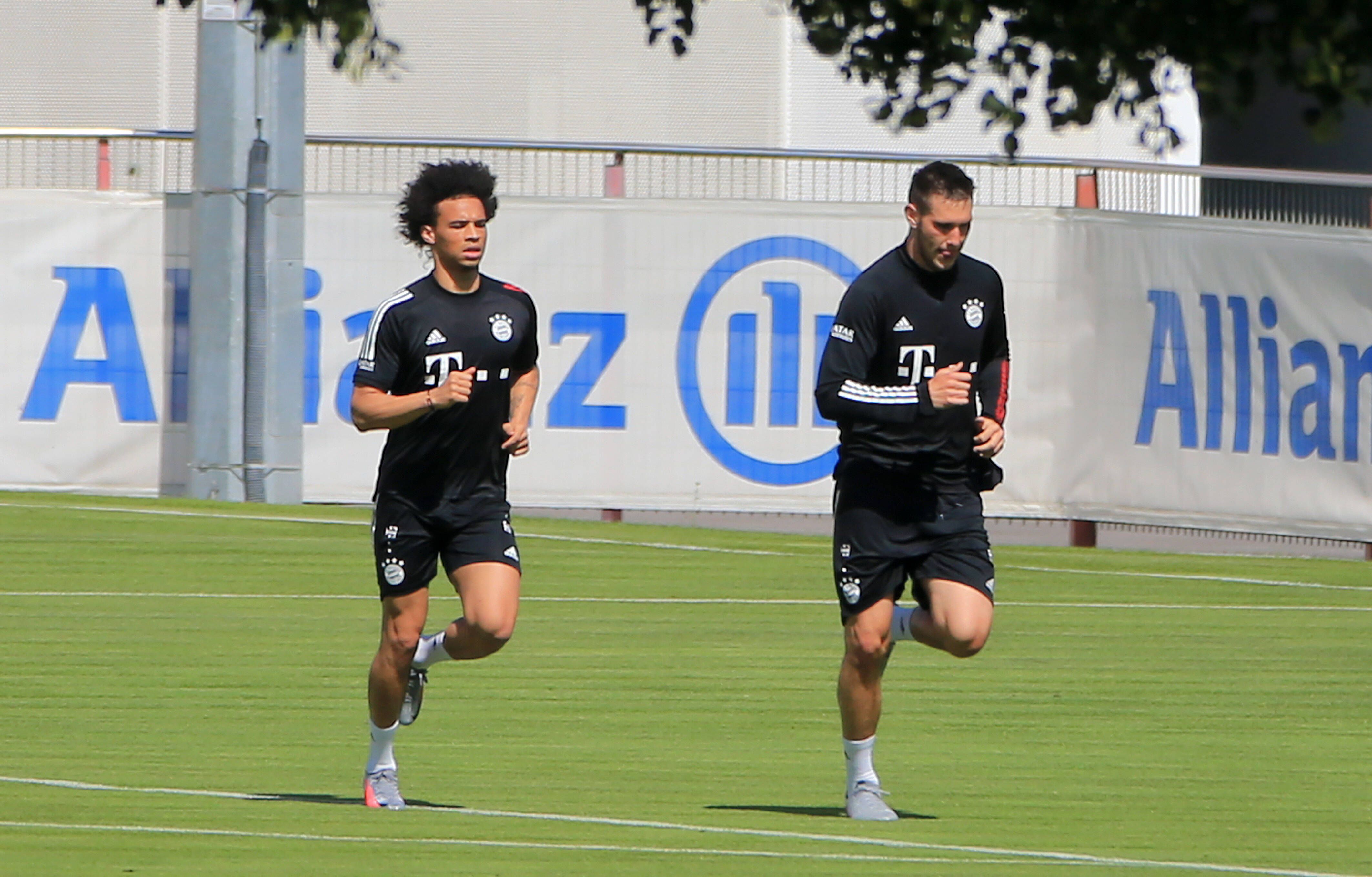 GERMANY ONLY Leroy Sane Niklas Süle Bayern München Training