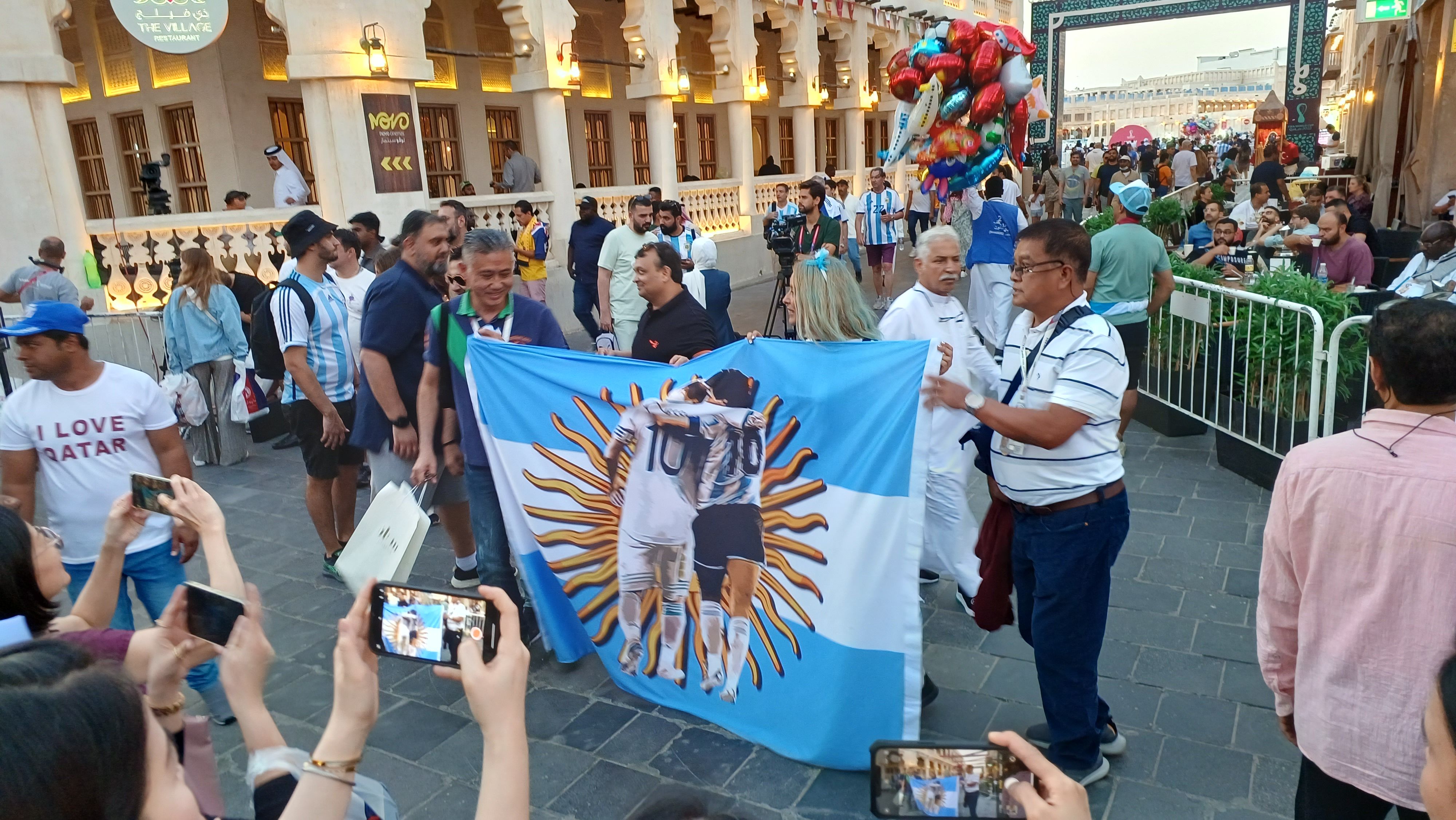 Argentina fans in Doha