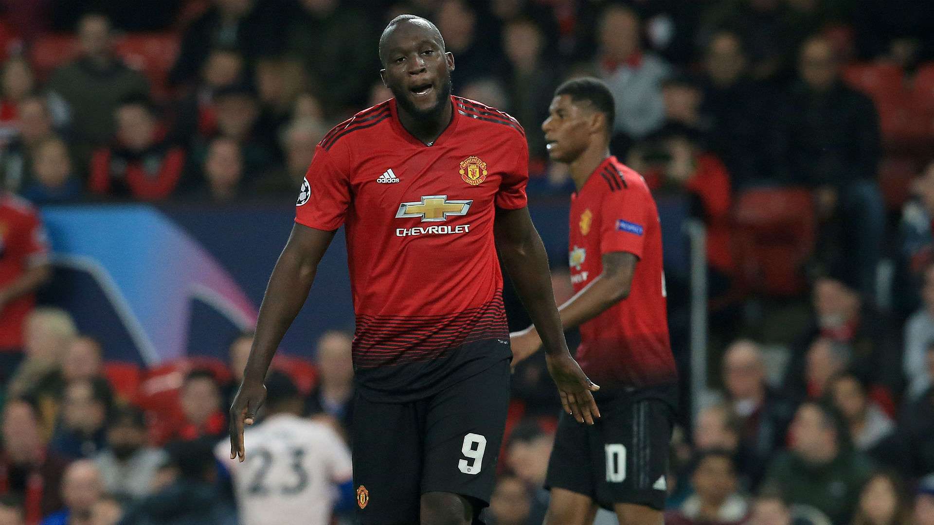 Romelu Lukaku Manchester United Valencia UEFA Champions League 02102018