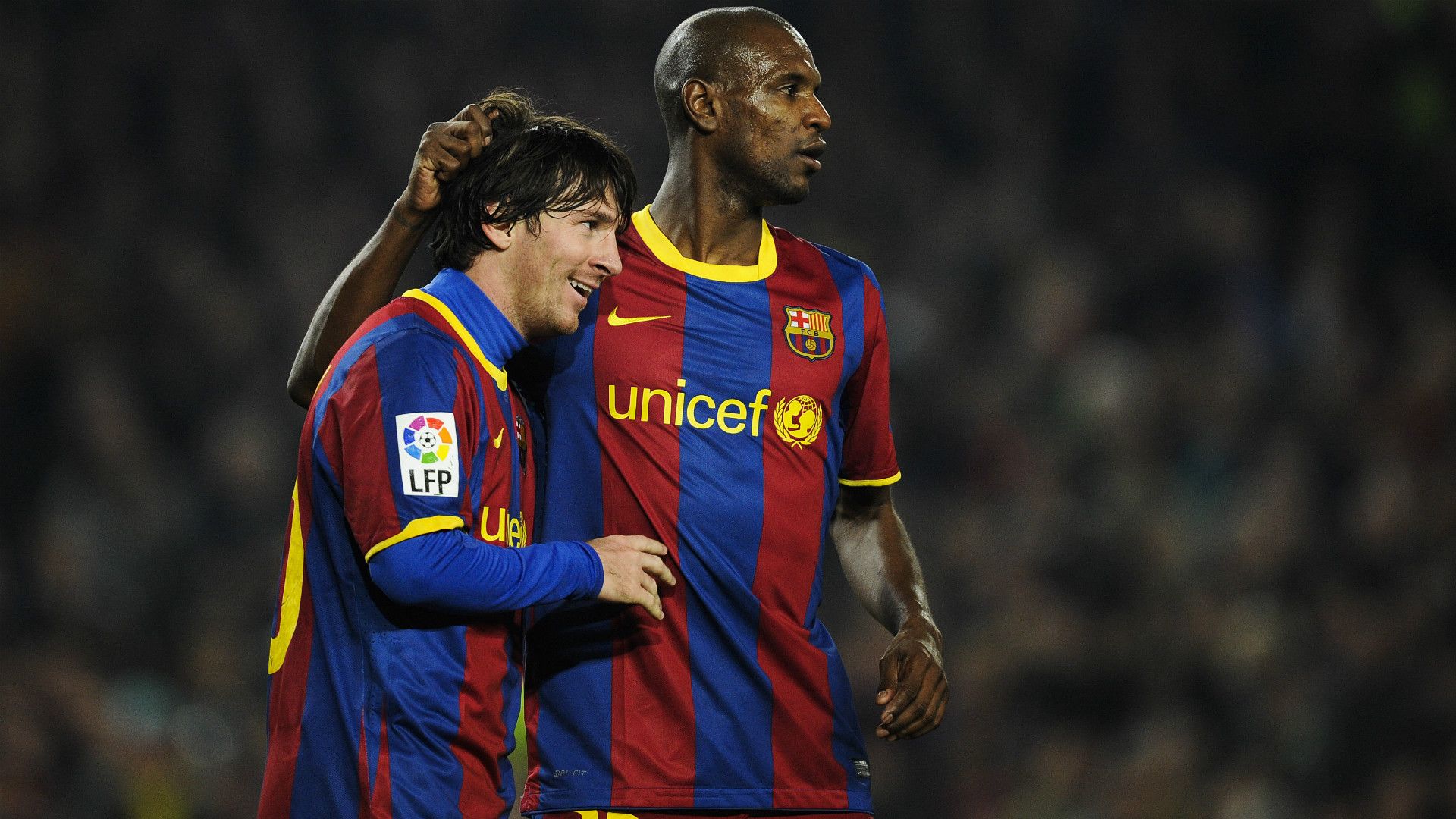 Lionel Messi Eric Abidal FC Barcelona