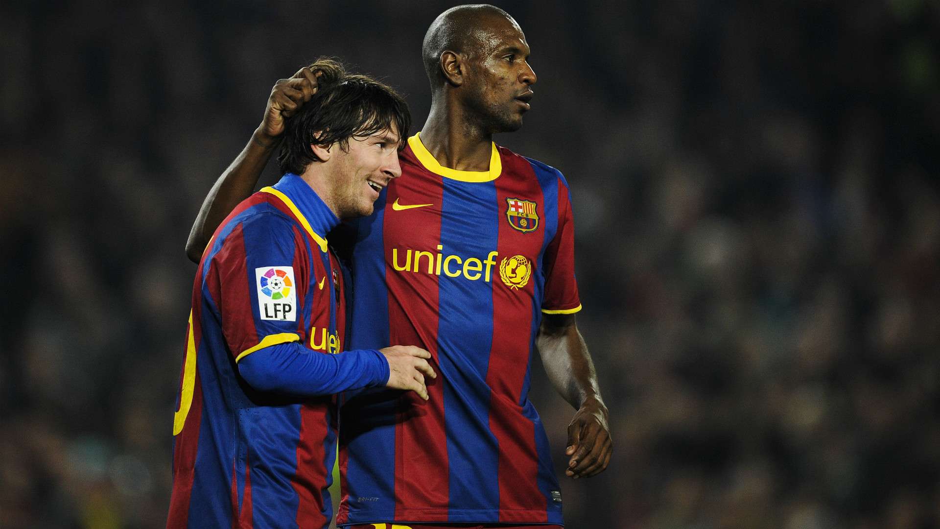 Lionel Messi Eric Abidal FC Barcelona