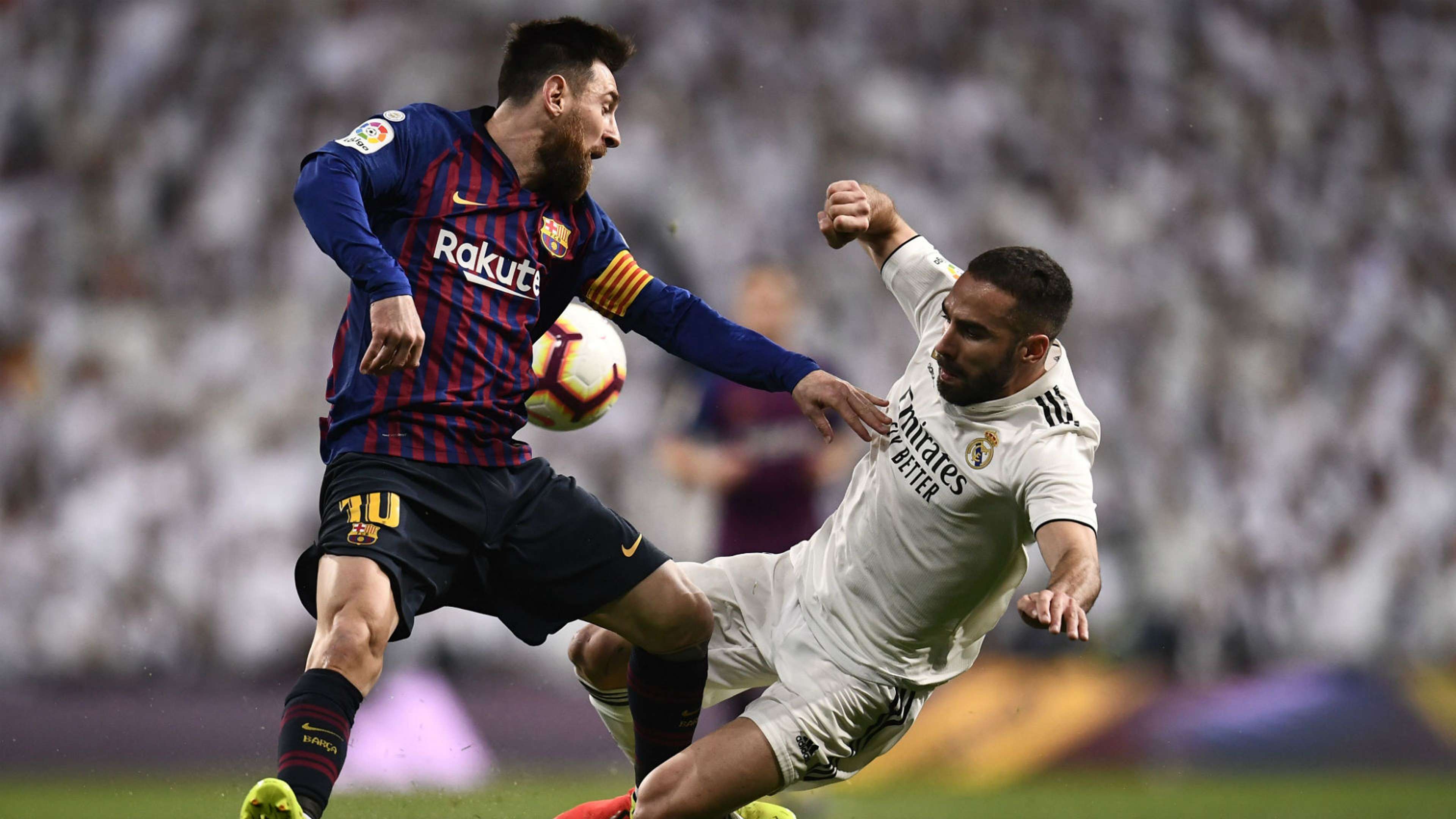 Lionel Messi Dani Carvajal Real Madrid Barcelona La Liga 2019