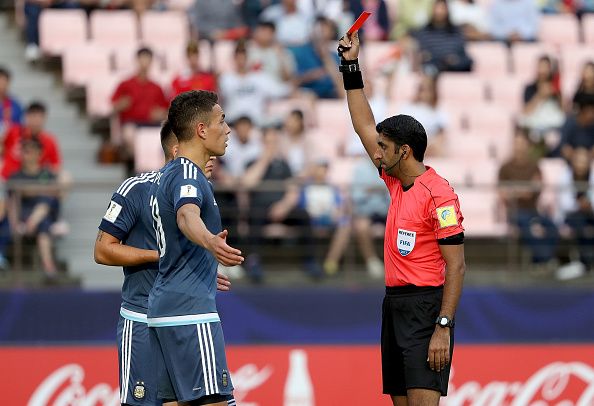 Lautaro Martinez Red Card U20 Argentina U20 England