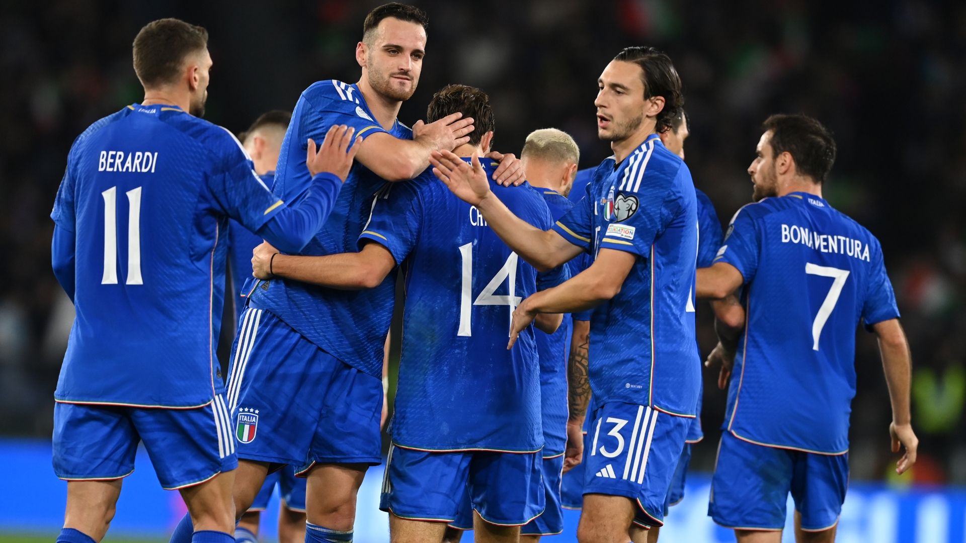 Italy celebrating