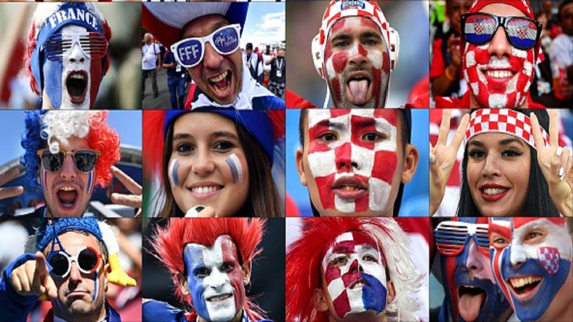 France Croatia polaroid in Russia 2018 World Cup final