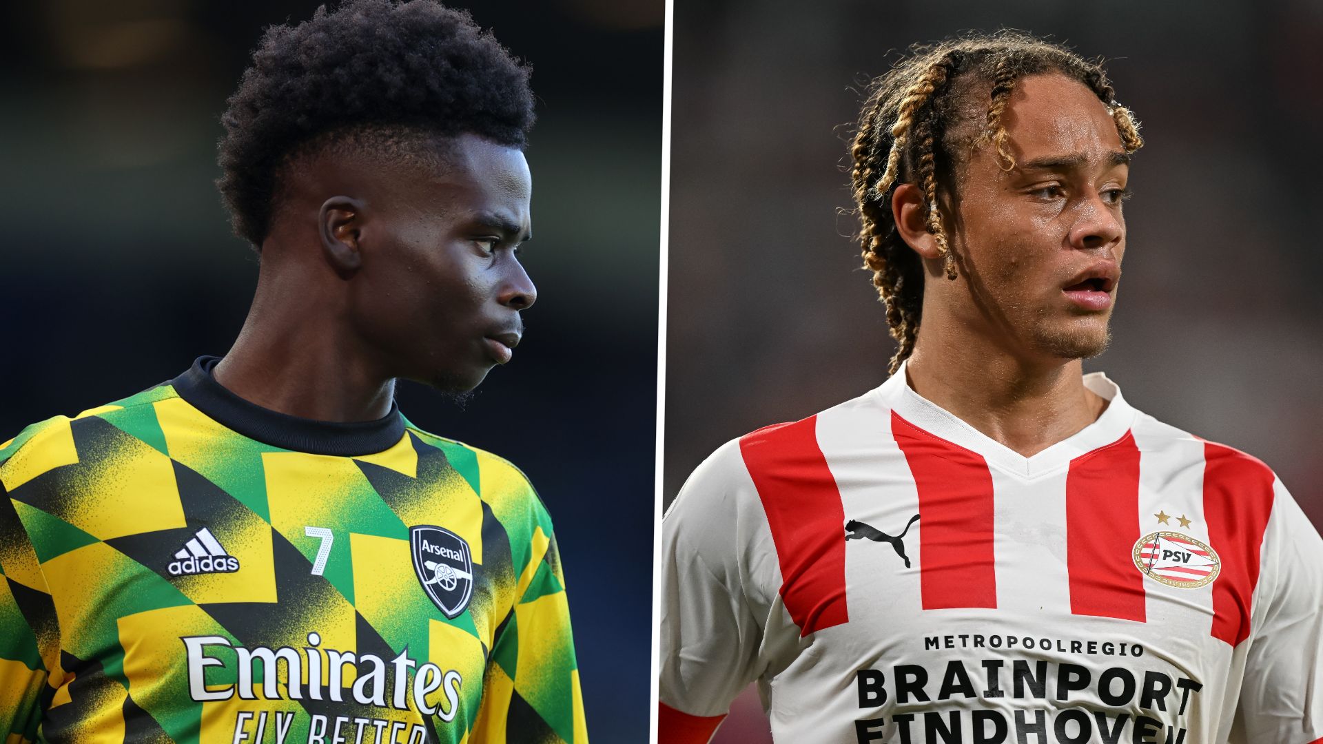 Arsenal PSV Eindhoven Bukayo Saka Xavi Simons