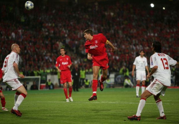 Steven Gerrard Jaap Stam Liverpool AC Milan 2005