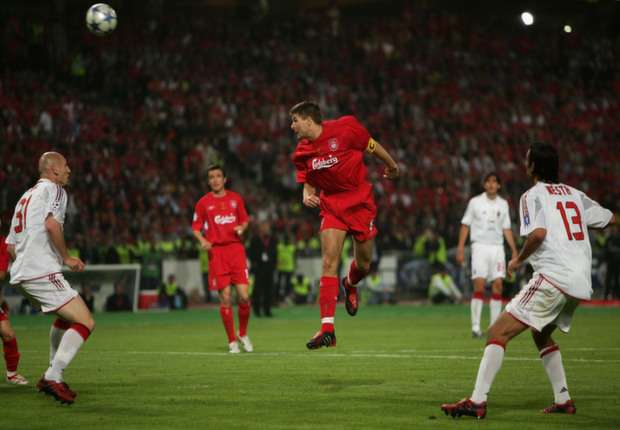 Steven Gerrard Jaap Stam Liverpool AC Milan 2005