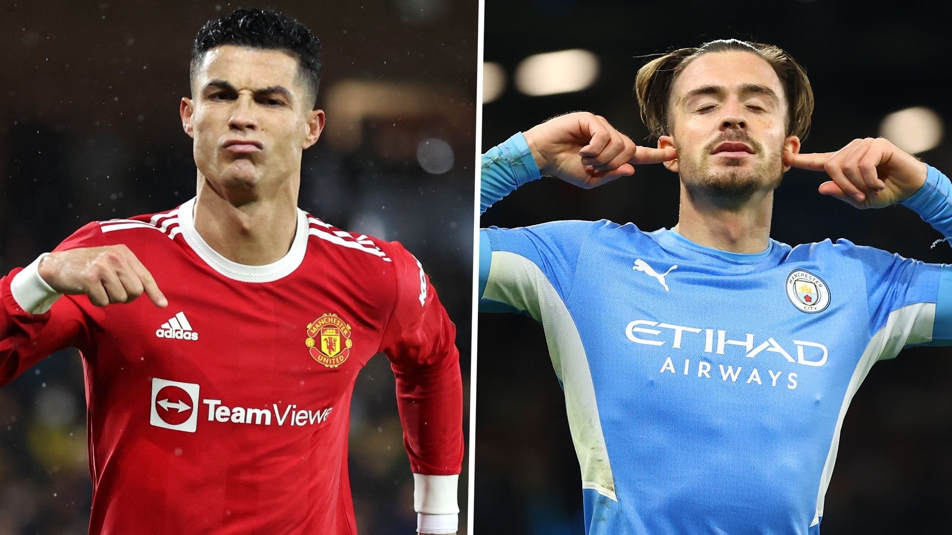Cristiano Ronaldo Jack Grealish Manchester United Manchester City 2021-22