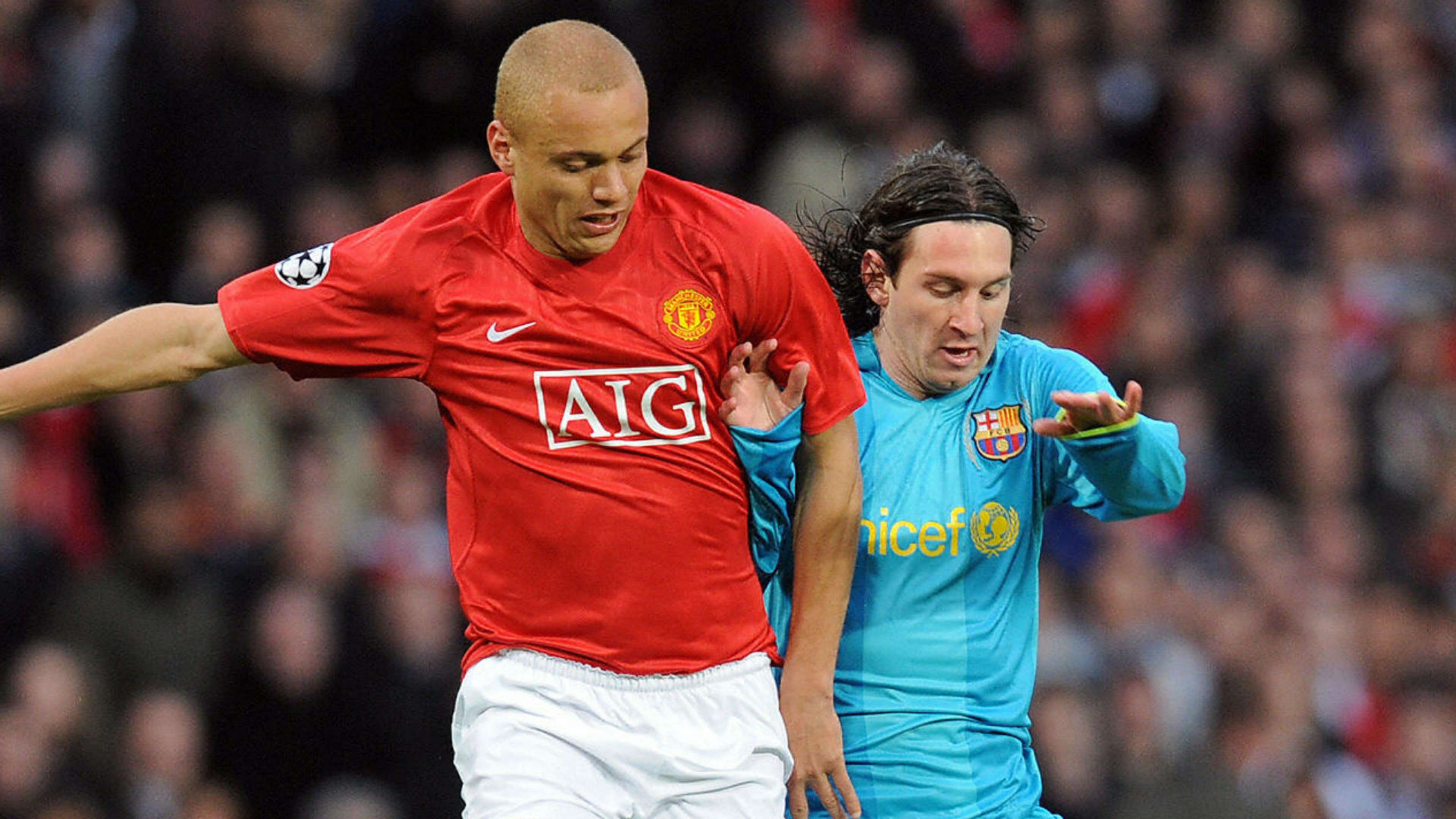 Wes Brown Lionel Messi Manchester United Barcelona
