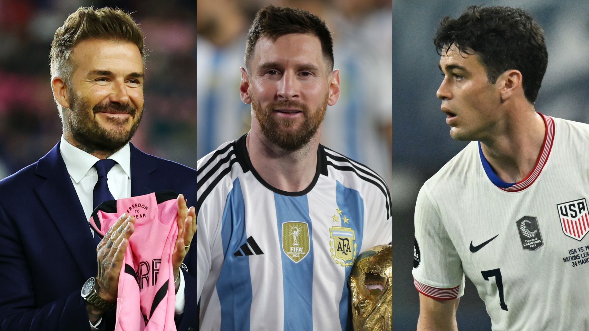 David Beckham Lionel Messi Gio Reyna
