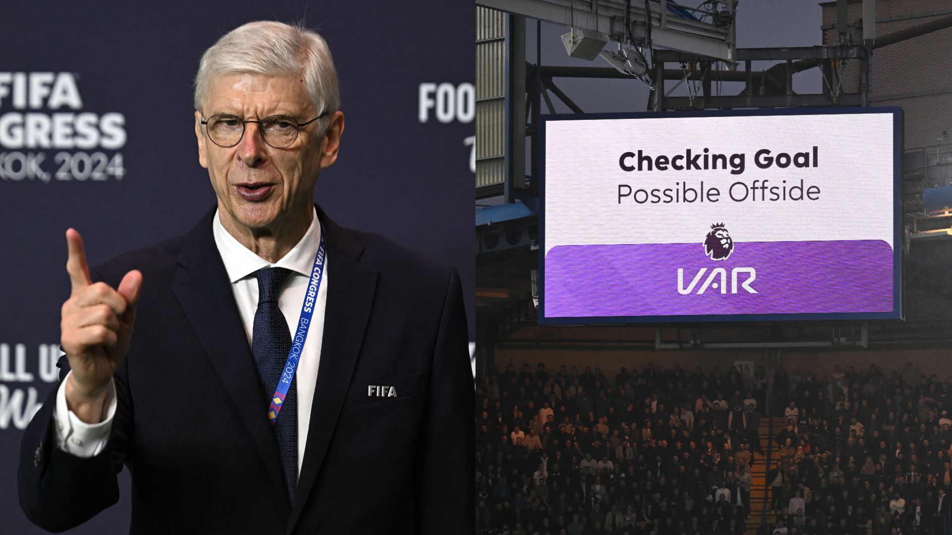 Arsene Wenger offside