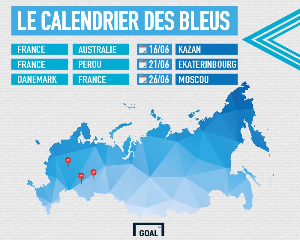 Tirage au sort CDM 2018 calendrier Bleus