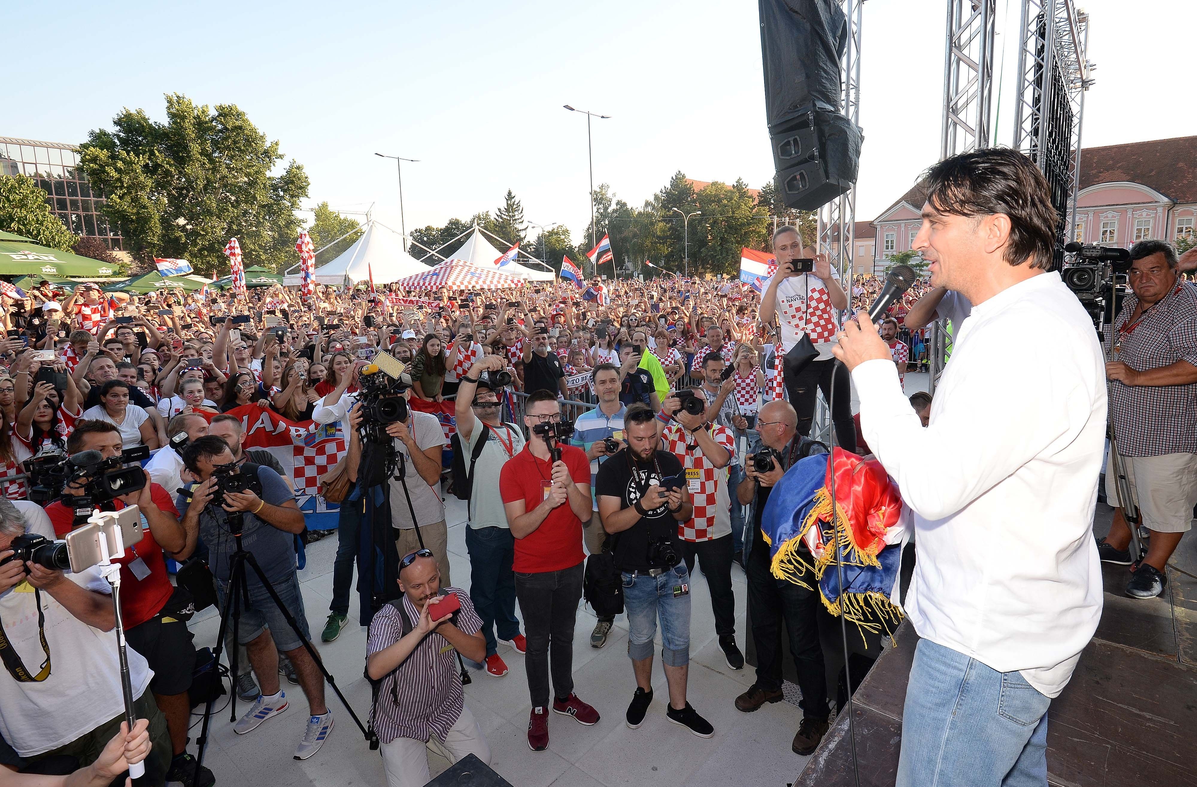 croatia - varazdin - zlatko dalic fans - welcome party - 17072018