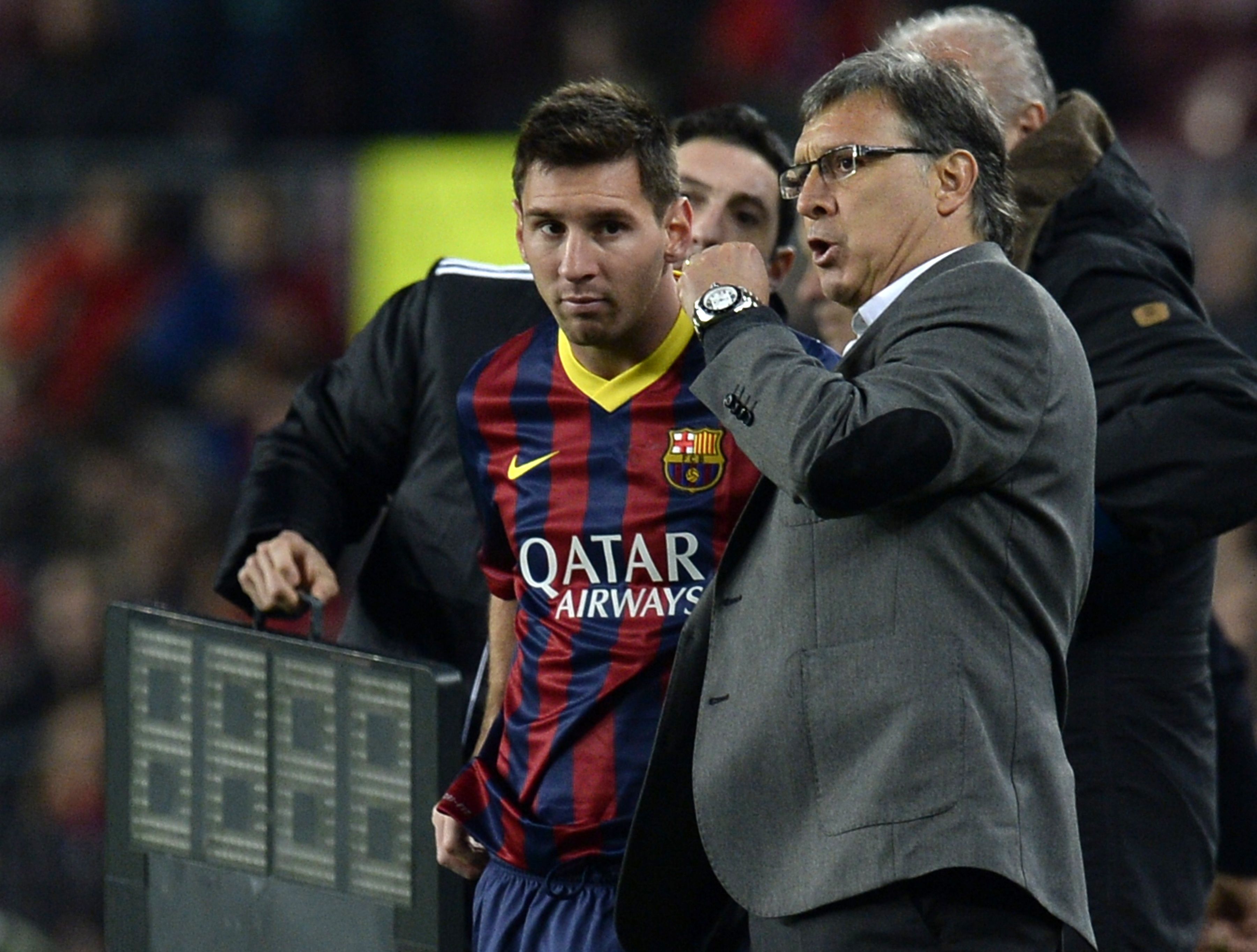 Lionel Messi and Gerardo Martino