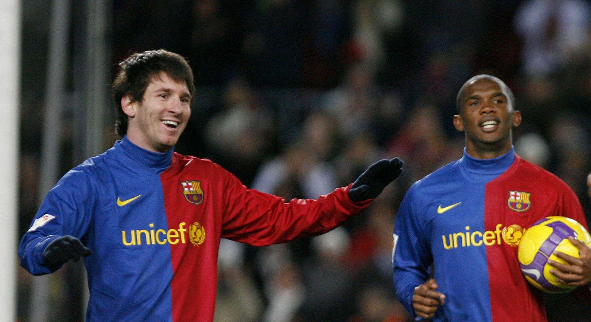 Lionel Messi Samuel Eto'o Barcelona