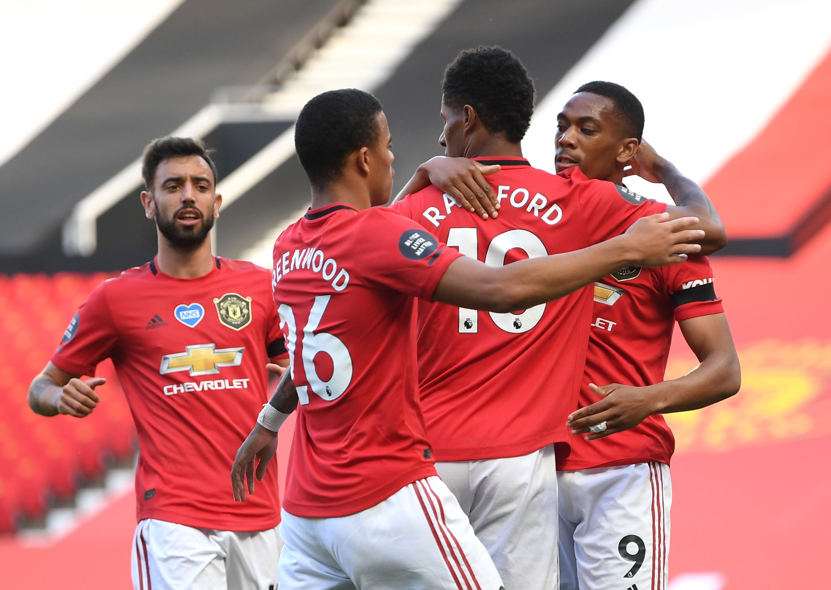 Bruno Fernandes Mason Greenwood Marcus Rashford Anthony Martial Man Utd 2019-20