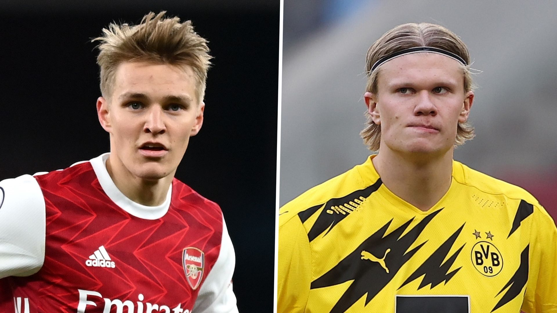 Martin Odegaard Erling Haaland Arsenal Dortmund