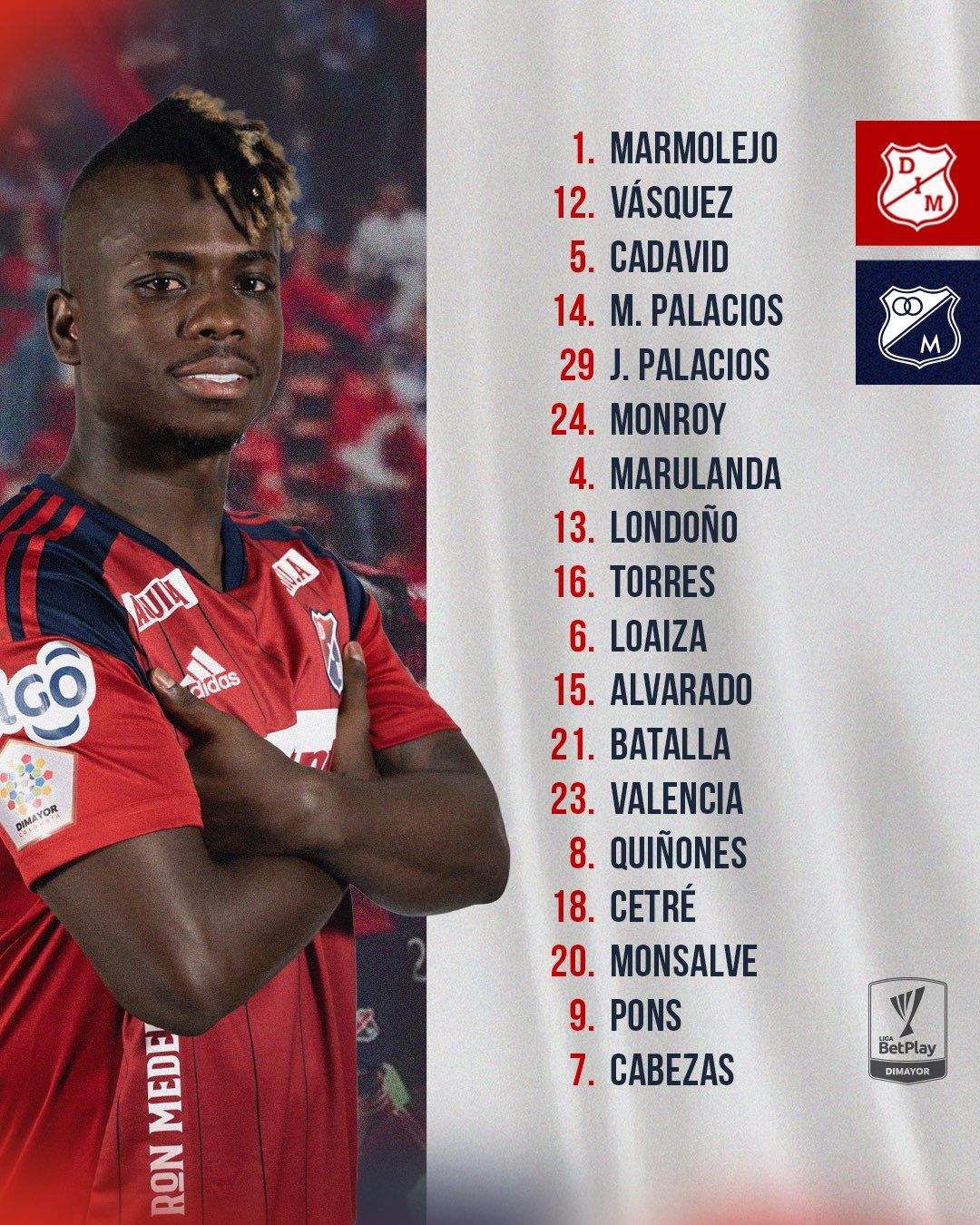 Convocados Medellín Fecha 6 Liga BetPlay 2023