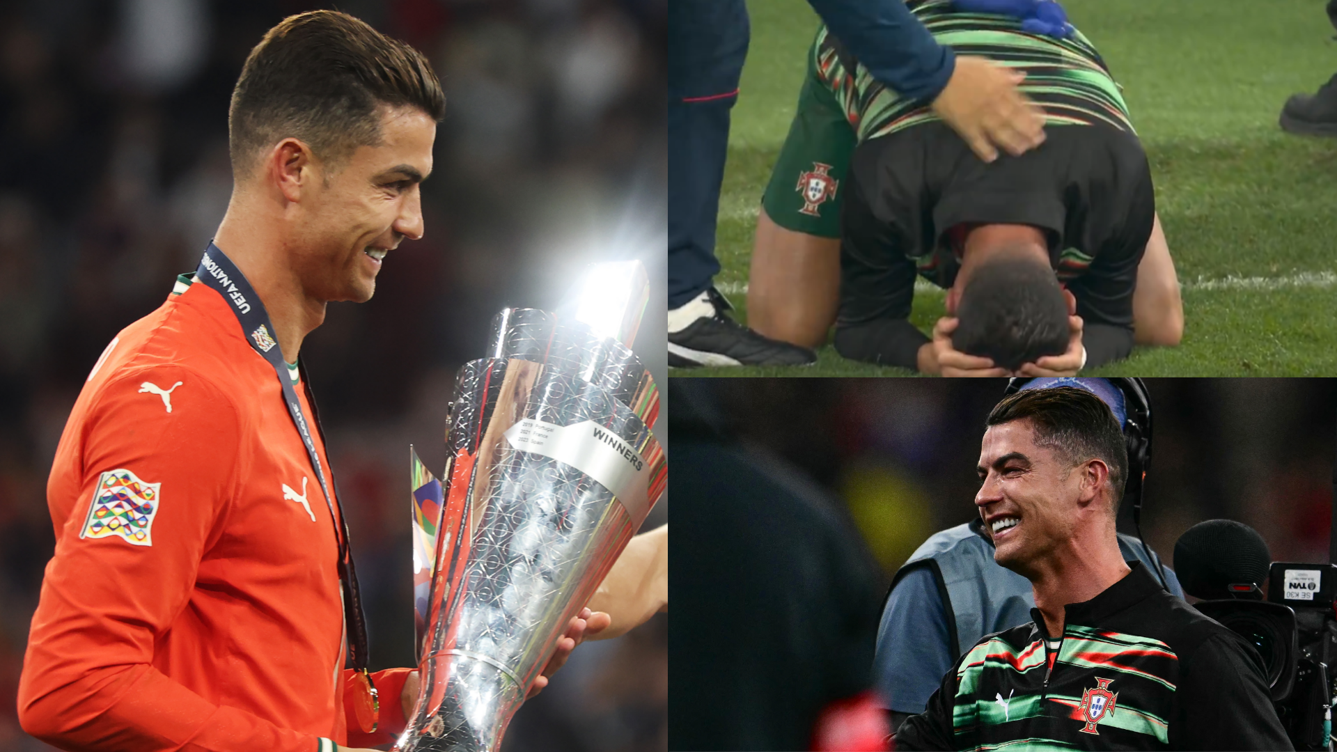 VIDEO: Portugal hero Cristiano Ronaldo breaks down in tears after Roberto Martinez's side clinch second Nations League title with penalty shootout victory over Spain | Goal.com UK