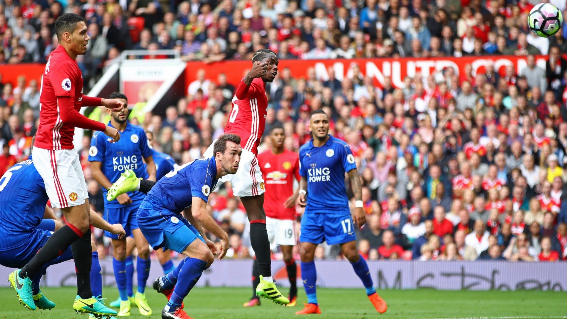Paul Pogba Manchester United Leicester 2016-17