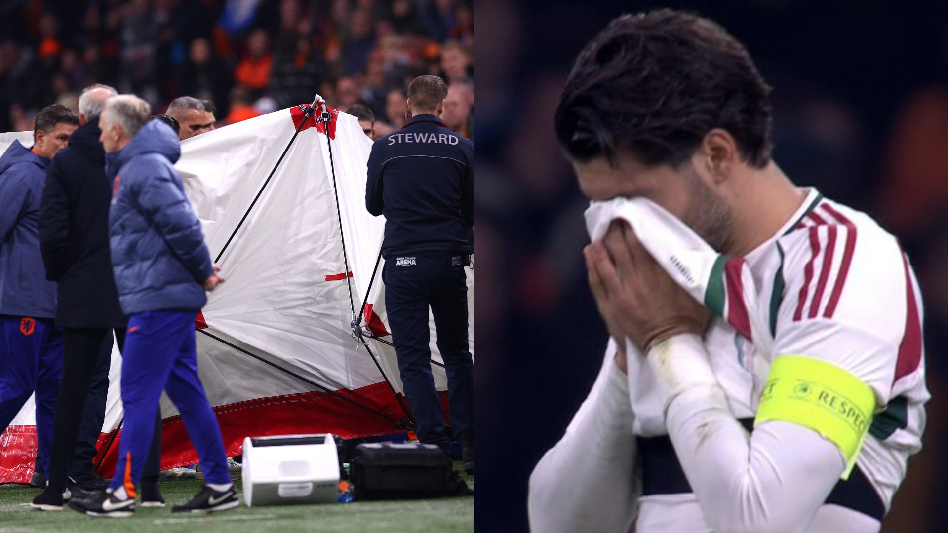 Liverpool star Dominik Szoboszlai in tears after Hungary coach Adam Szalai reportedly collapses and is taken to hospital minutes into Netherlands clash | Goal.com India