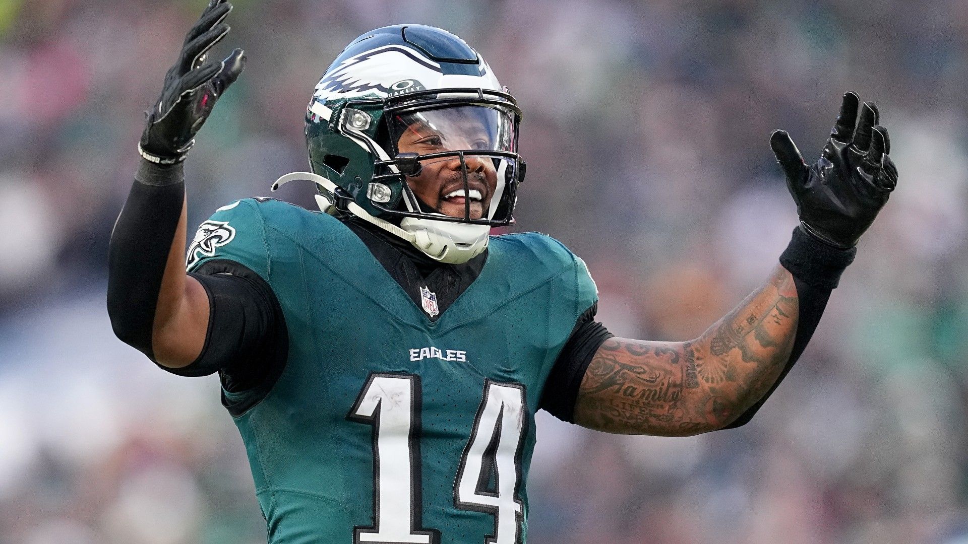 Kenneth Gainwell #14 of the Philadelphia Eagles