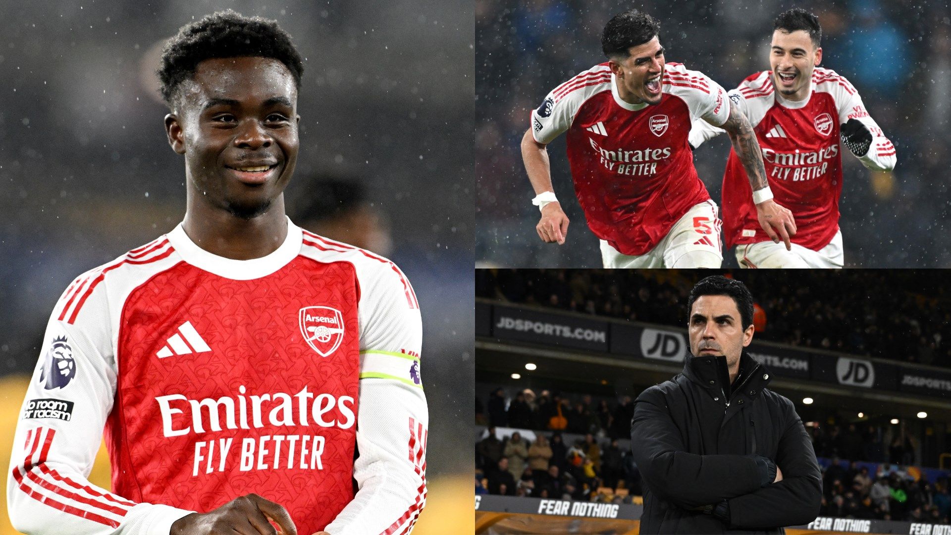 Saka Hincapie Arteta Arsenal GFX