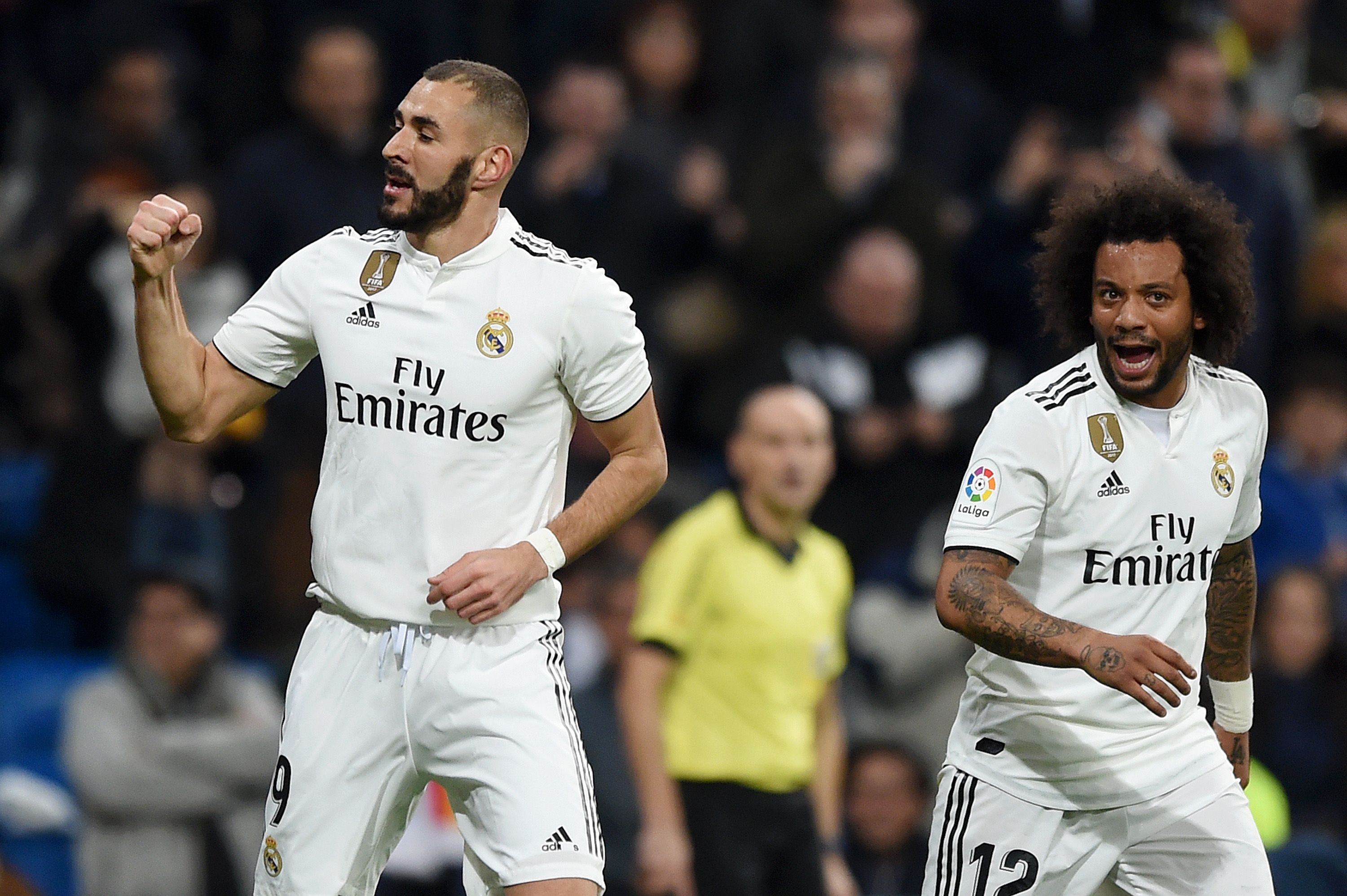 BENZEMA MARCELO REAL MADRID RAYO VALLECANO LALIGA