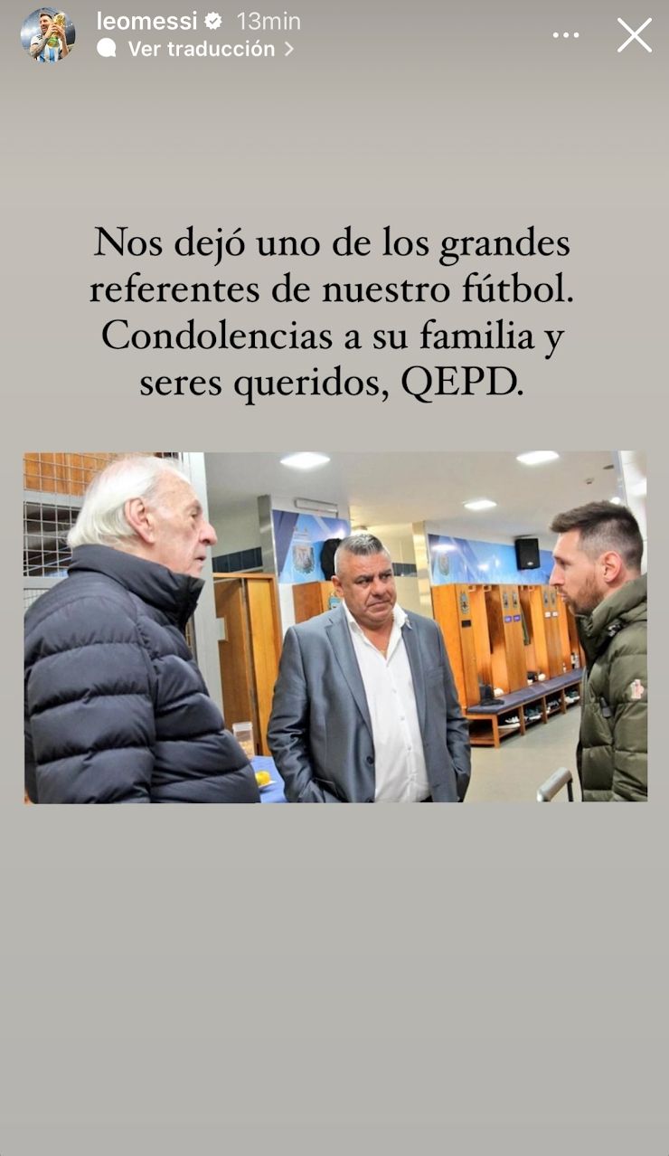 Messi despedida Menotti