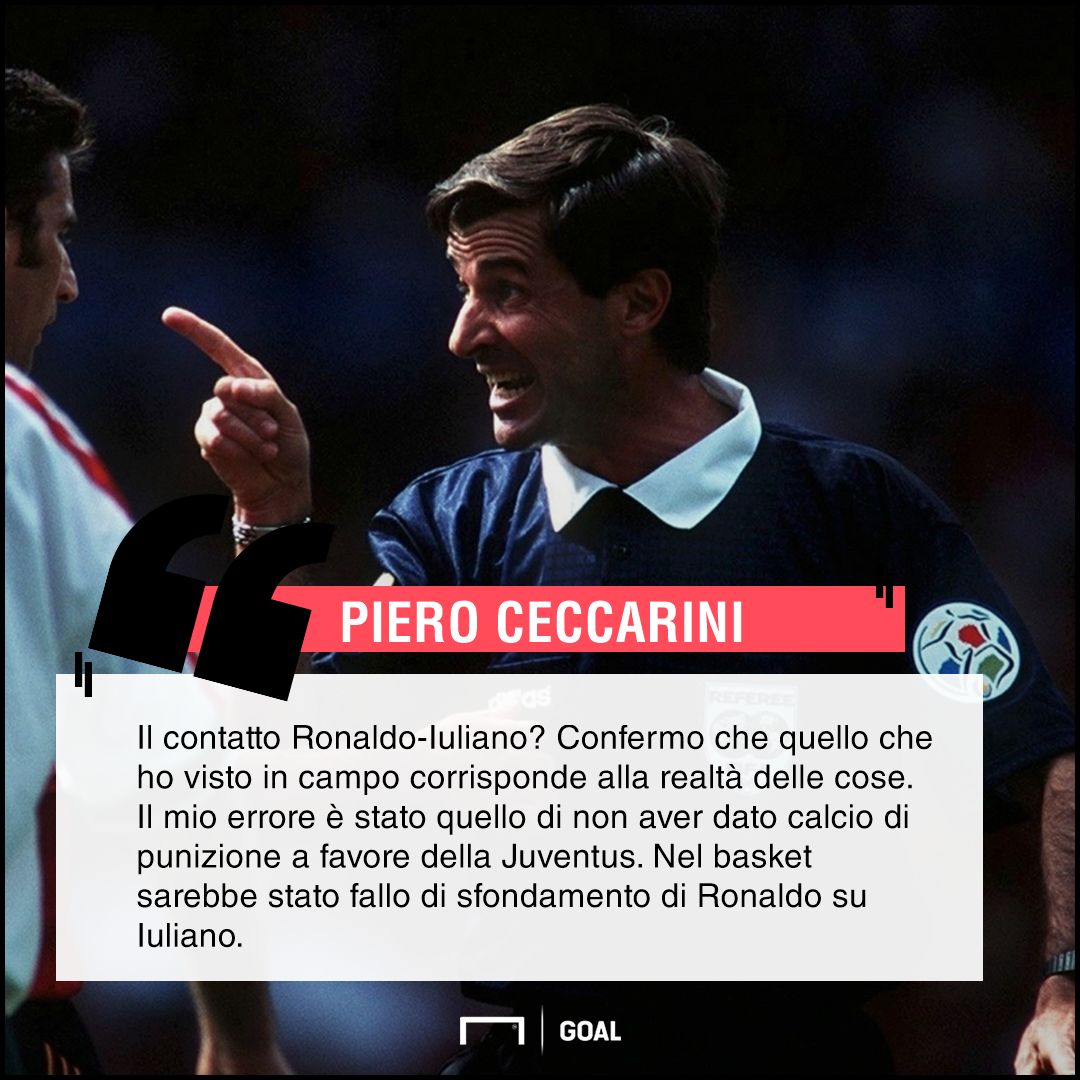 Piero Ceccarini su Ronaldo-Iuliano PS ita