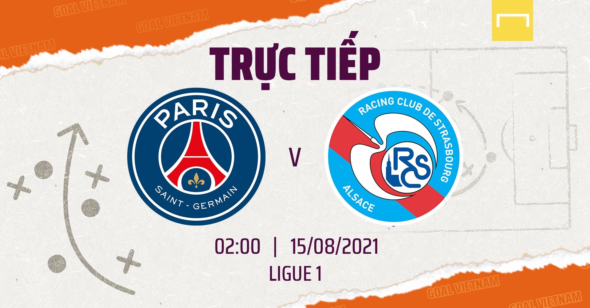 Live PSG vs Strasbourg Ligue 1 2021/22 GFX