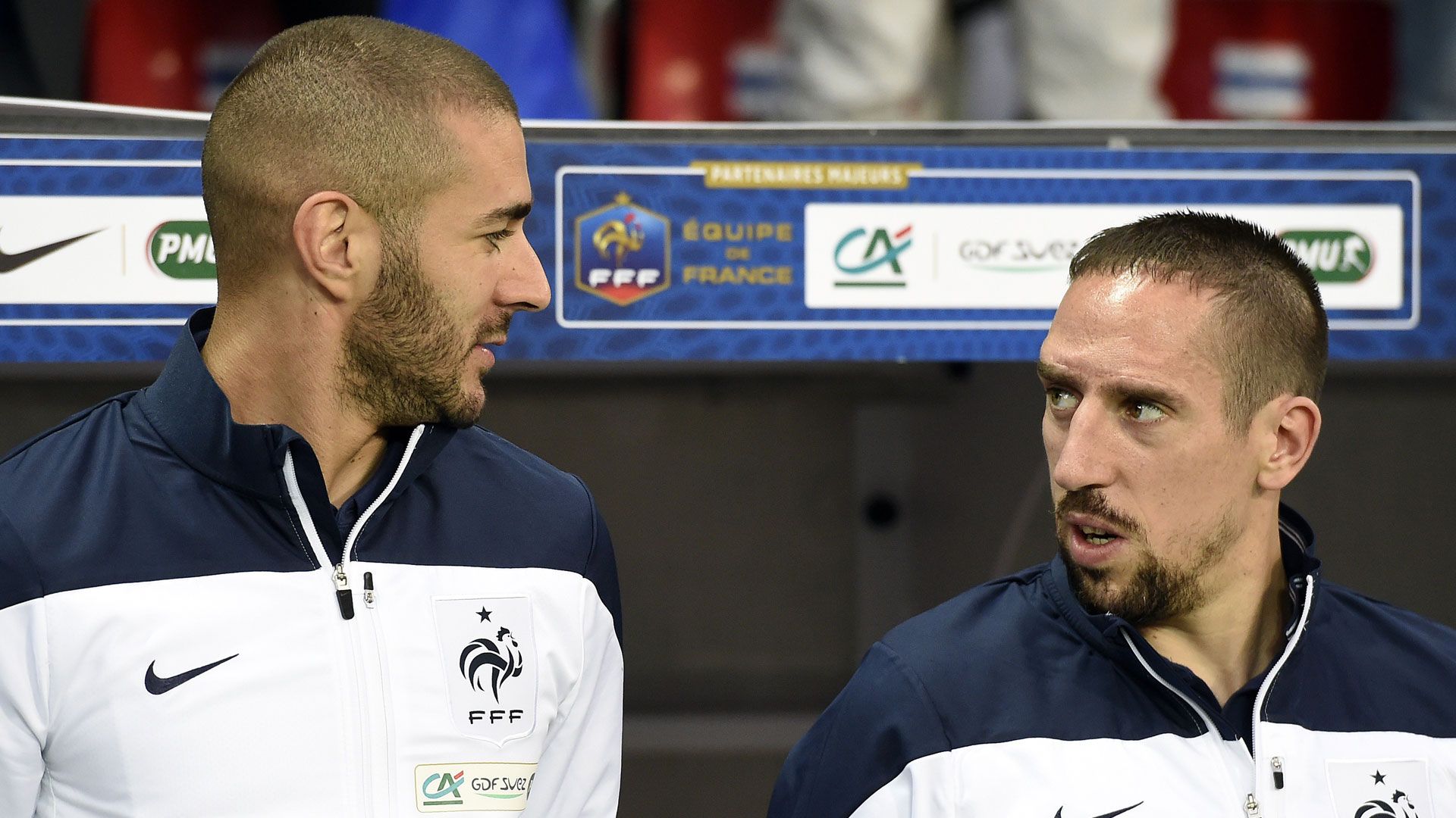 Franck Ribery Karim Benzema Frankreich 01052014